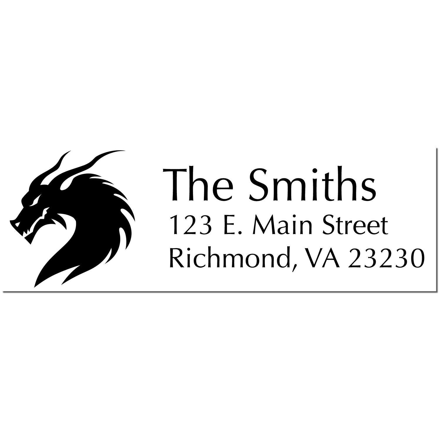 Ember Dragon Customize Address Pre-Inked Stamp - Engineer Seal Stamps