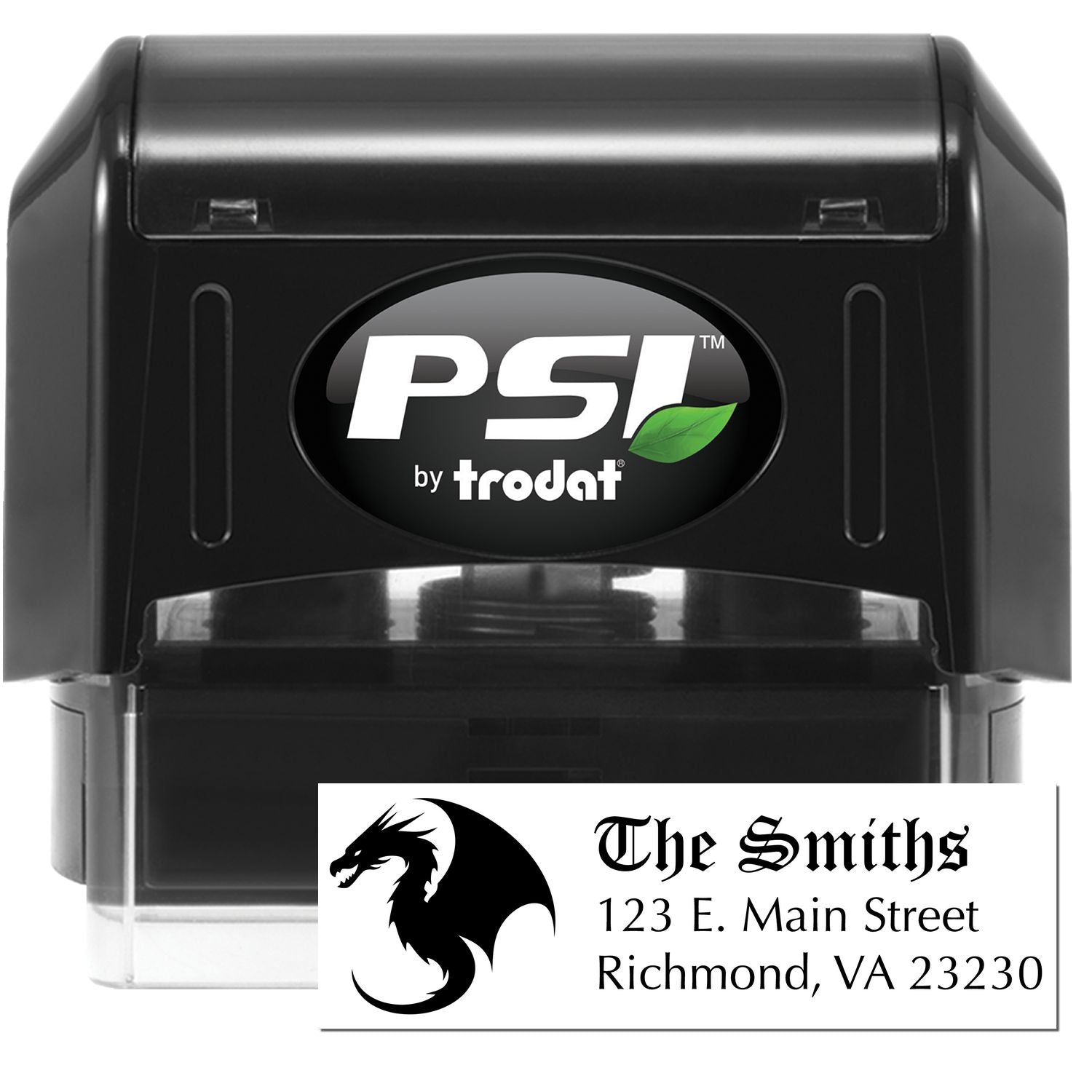 Grimm Dragon Customize Return Address Pre-Inked Stamp - Engineer Seal Stamps