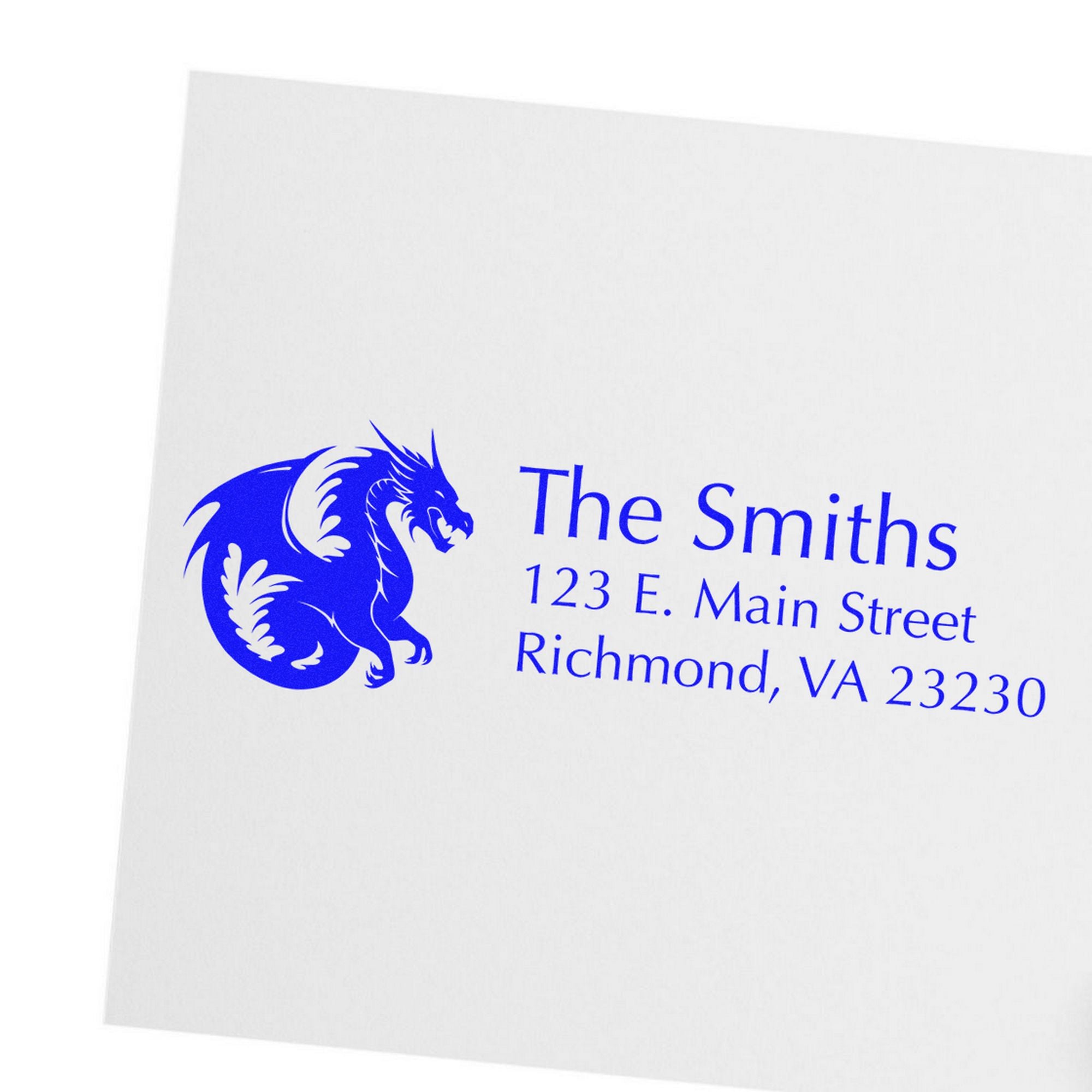Self-Inking Hades Dragon Personalized Address Stamp - Engineer Seal Stamps