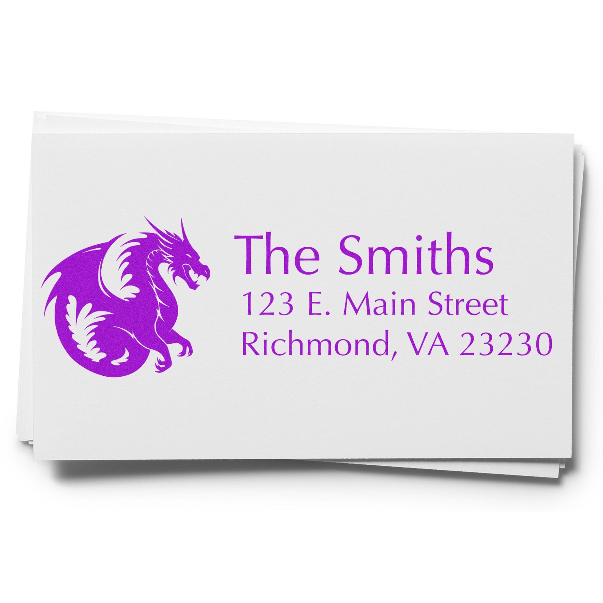 Hades Dragon Custom Address Return Rubber Stamp - Engineer Seal Stamps