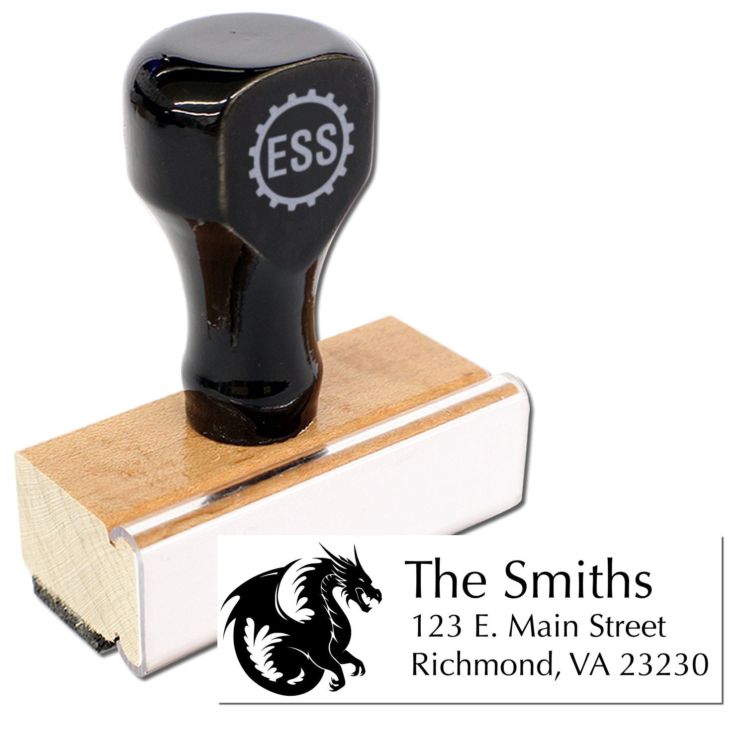 Hades Dragon Custom Address Return Rubber Stamp - Engineer Seal Stamps