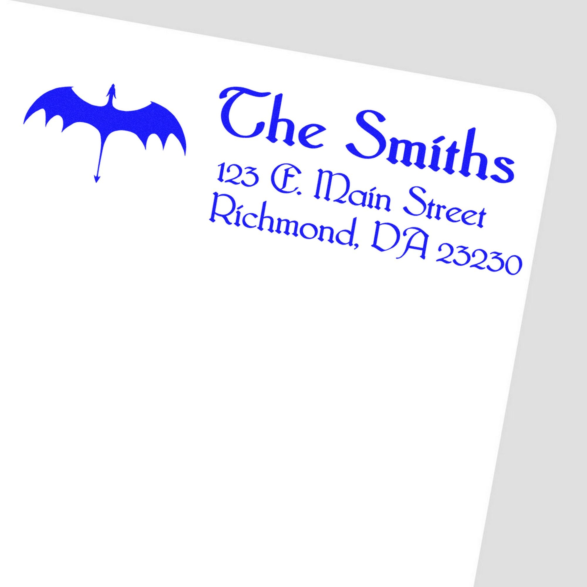 Self-Inking Vortex Dragon Personalized Name and Address Stamp - Engineer Seal Stamps