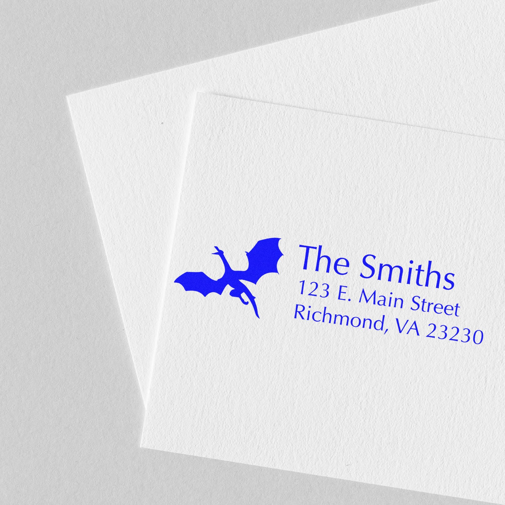 Cinder Dragon Customizable Address Pre-Inked Stamp - Engineer Seal Stamps