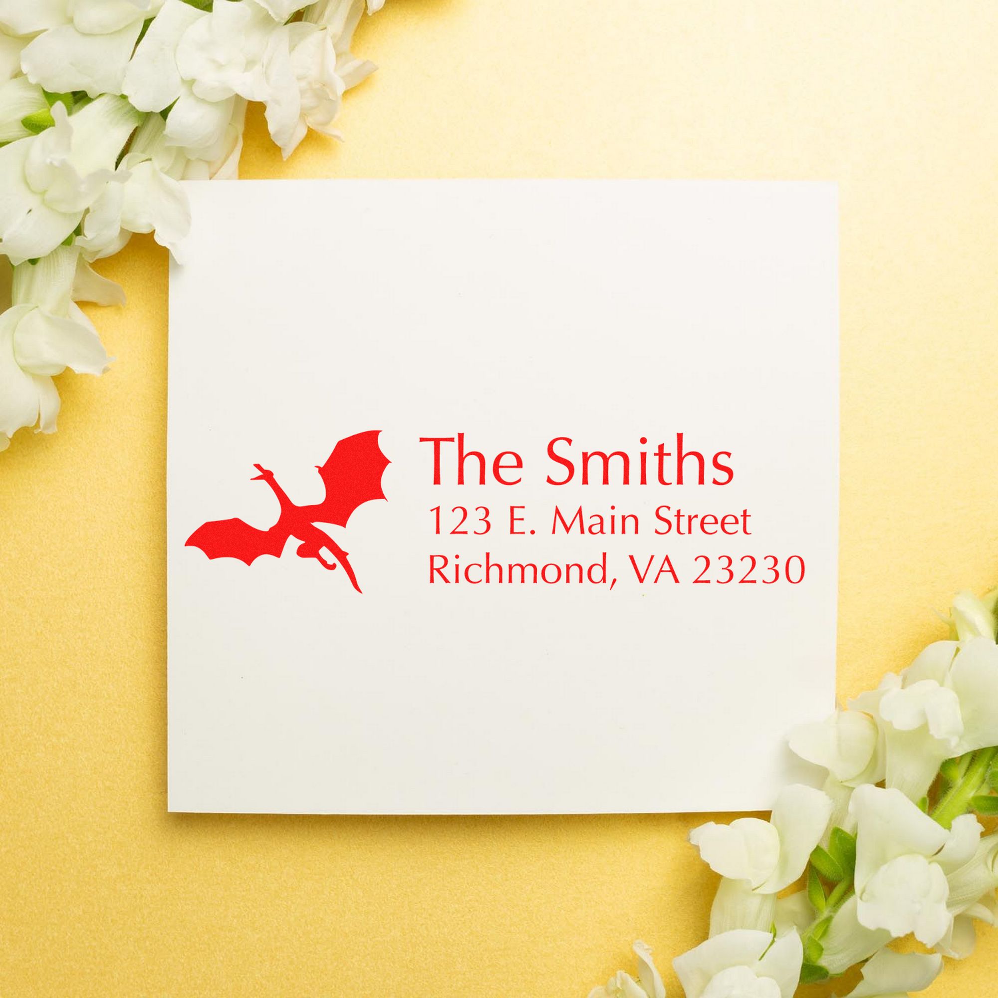 Cinder Dragon Customized Address Rubber Stamp - Engineer Seal Stamps