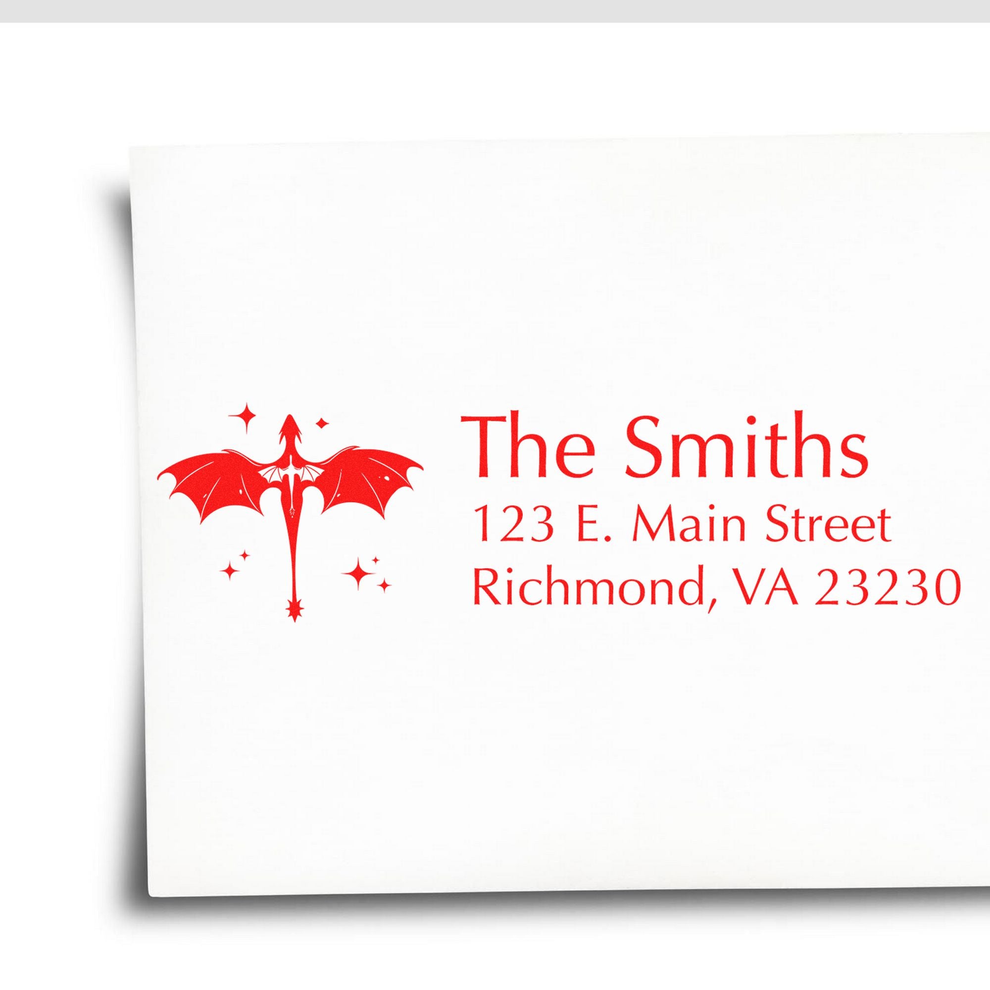 Blitz Dragon Customized Mailing Rubber Stamp - Engineer Seal Stamps