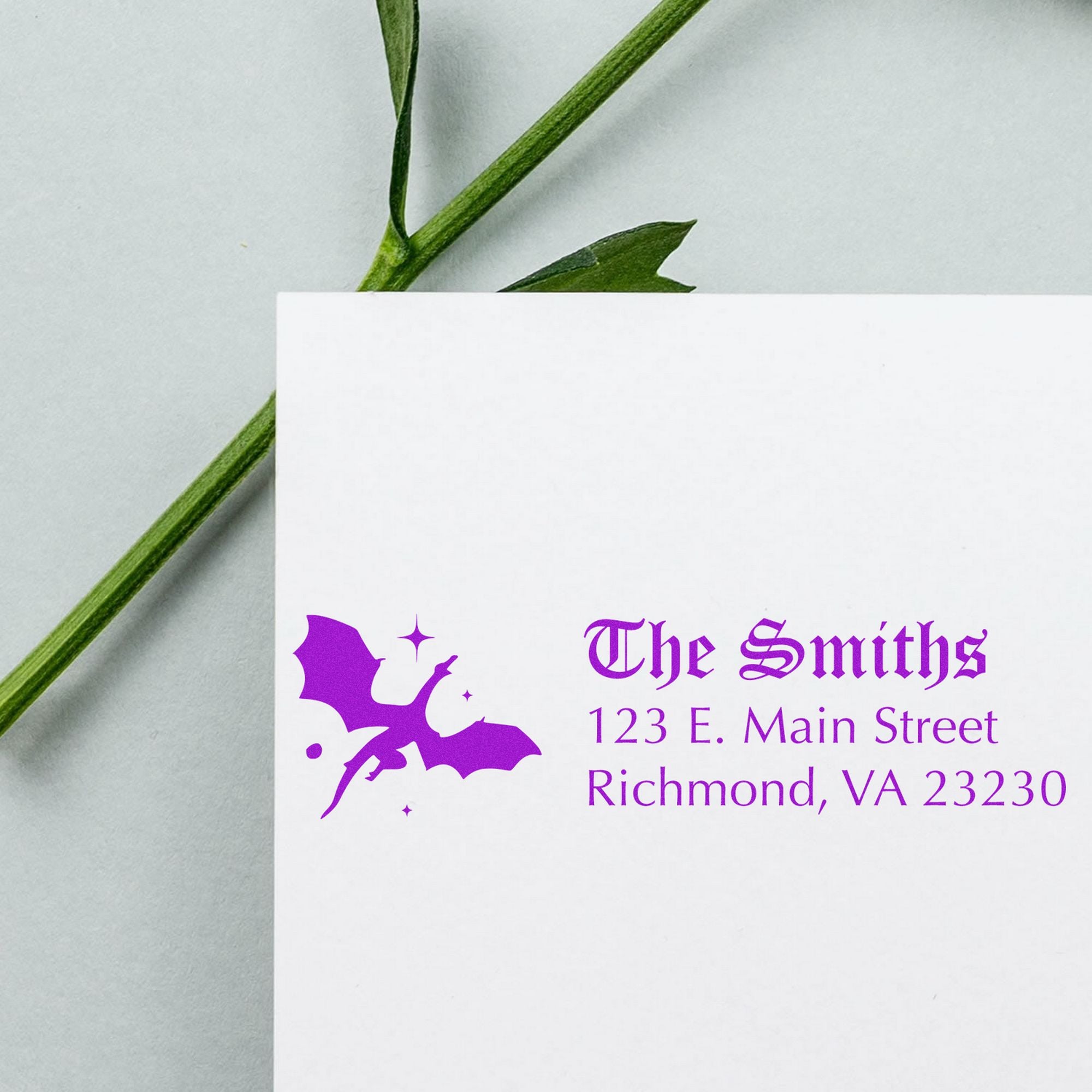 Self-Inking Maelstrom Dragon Personalized Home Address For Envelopes Stamp - Engineer Seal Stamps