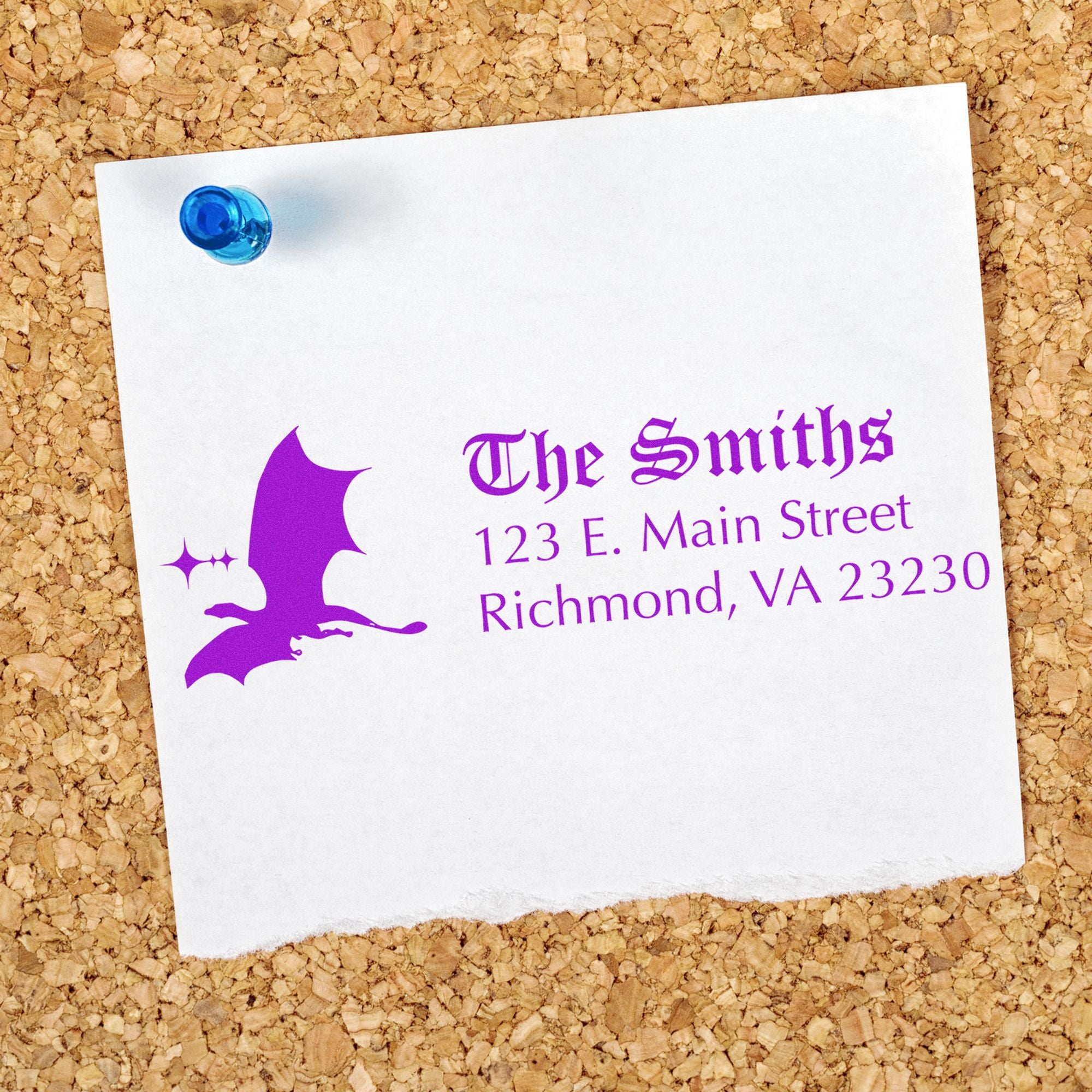 Wraith Dragon Customized Home Address For Envelopes Rubber Stamp - Engineer Seal Stamps