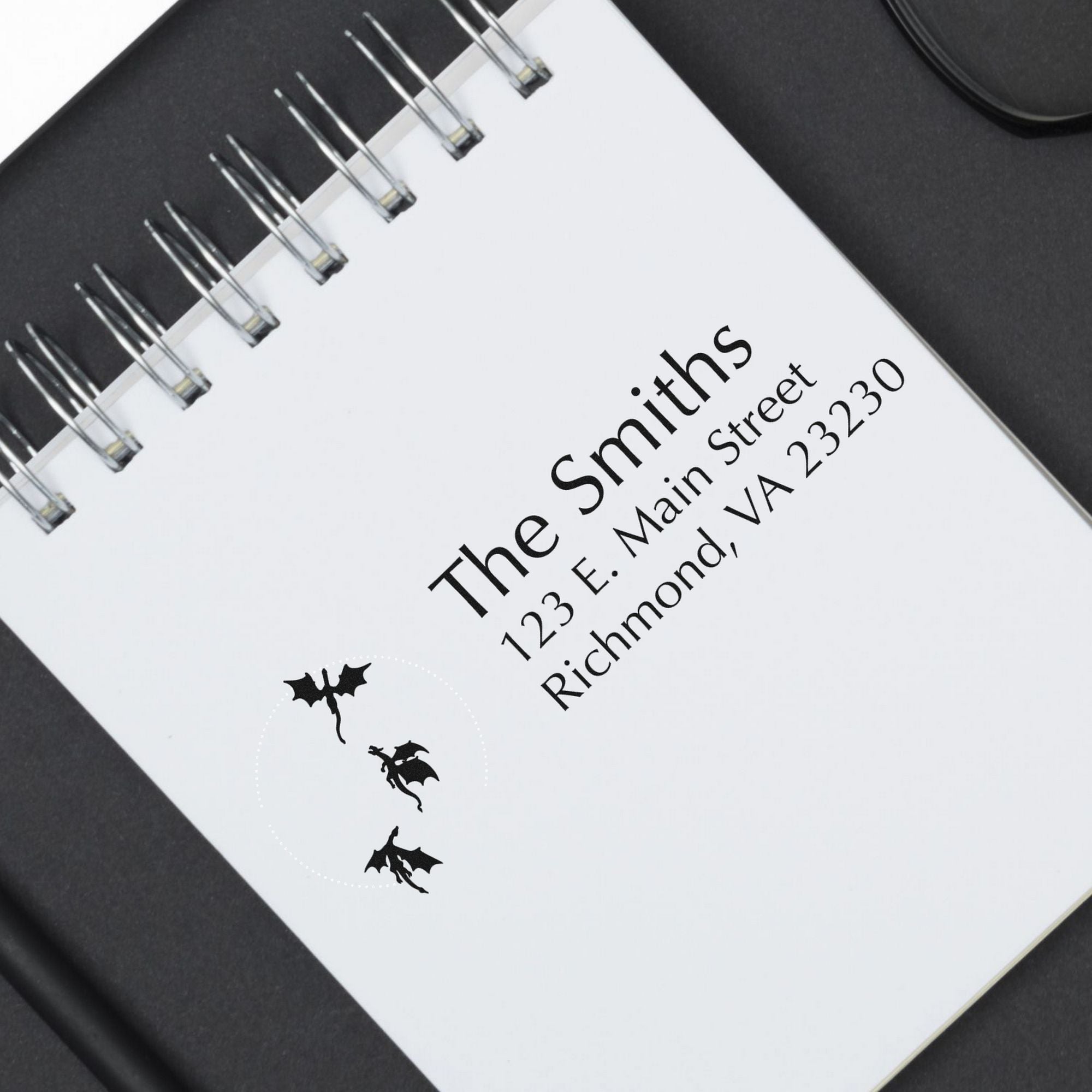 Fang Dragon Personalized Address Pre-Inked Stamp - Engineer Seal Stamps