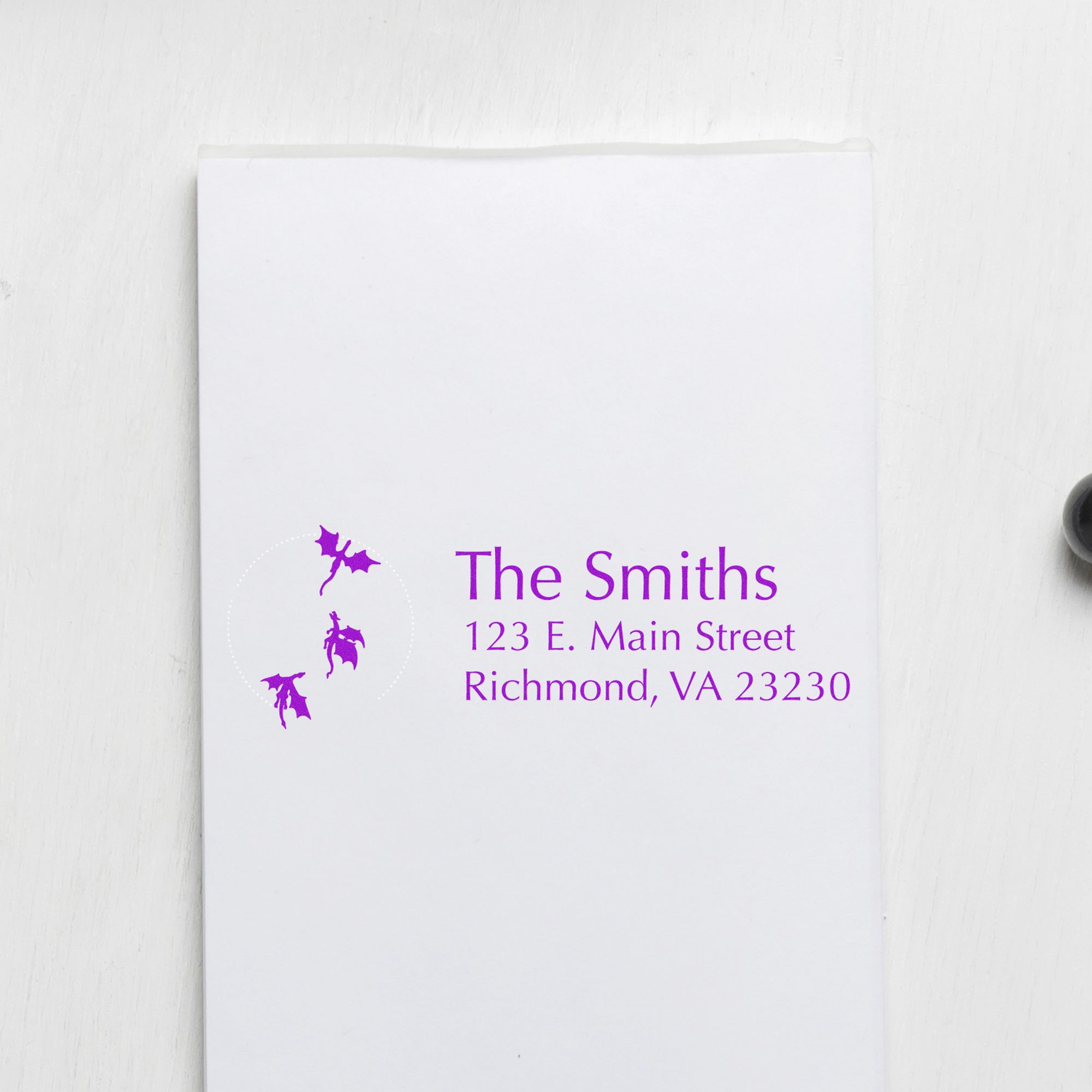 Self-Inking Fang Dragon Custom Address Return Stamp - Engineer Seal Stamps