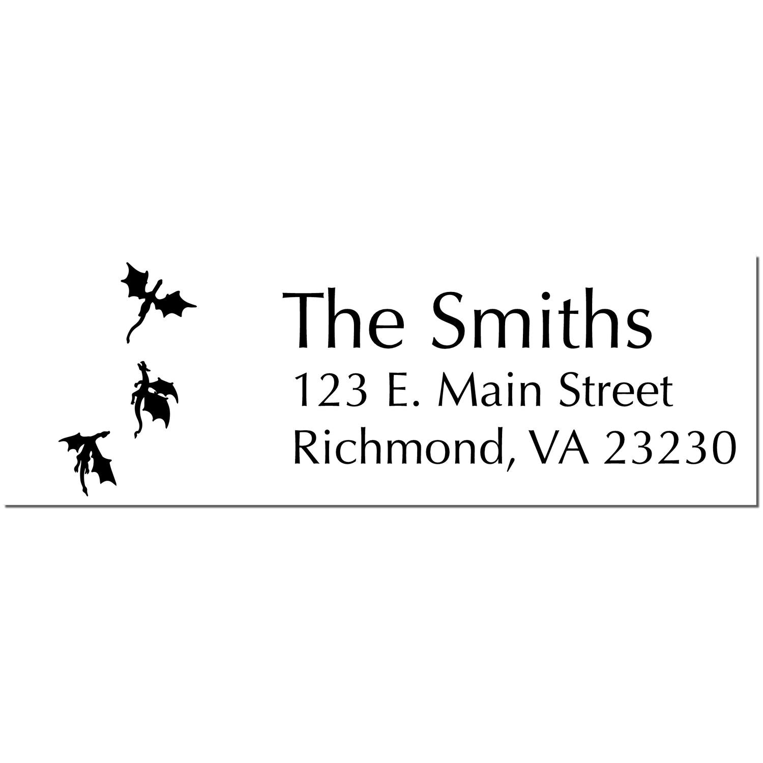 Fang Dragon Personalized Address Pre-Inked Stamp - Engineer Seal Stamps