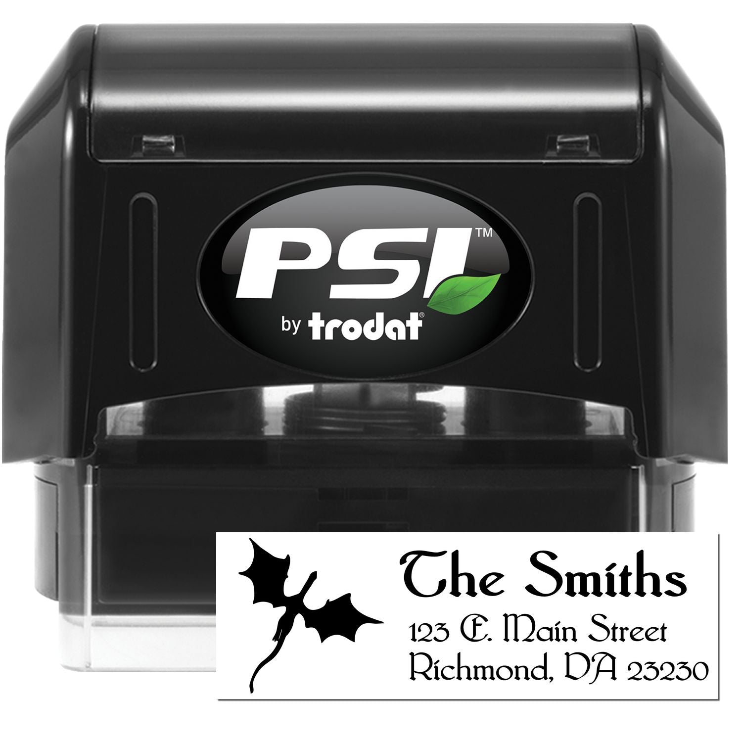 Ripper Dragon Personalized Name and Address Pre-Inked Stamp - Engineer Seal Stamps