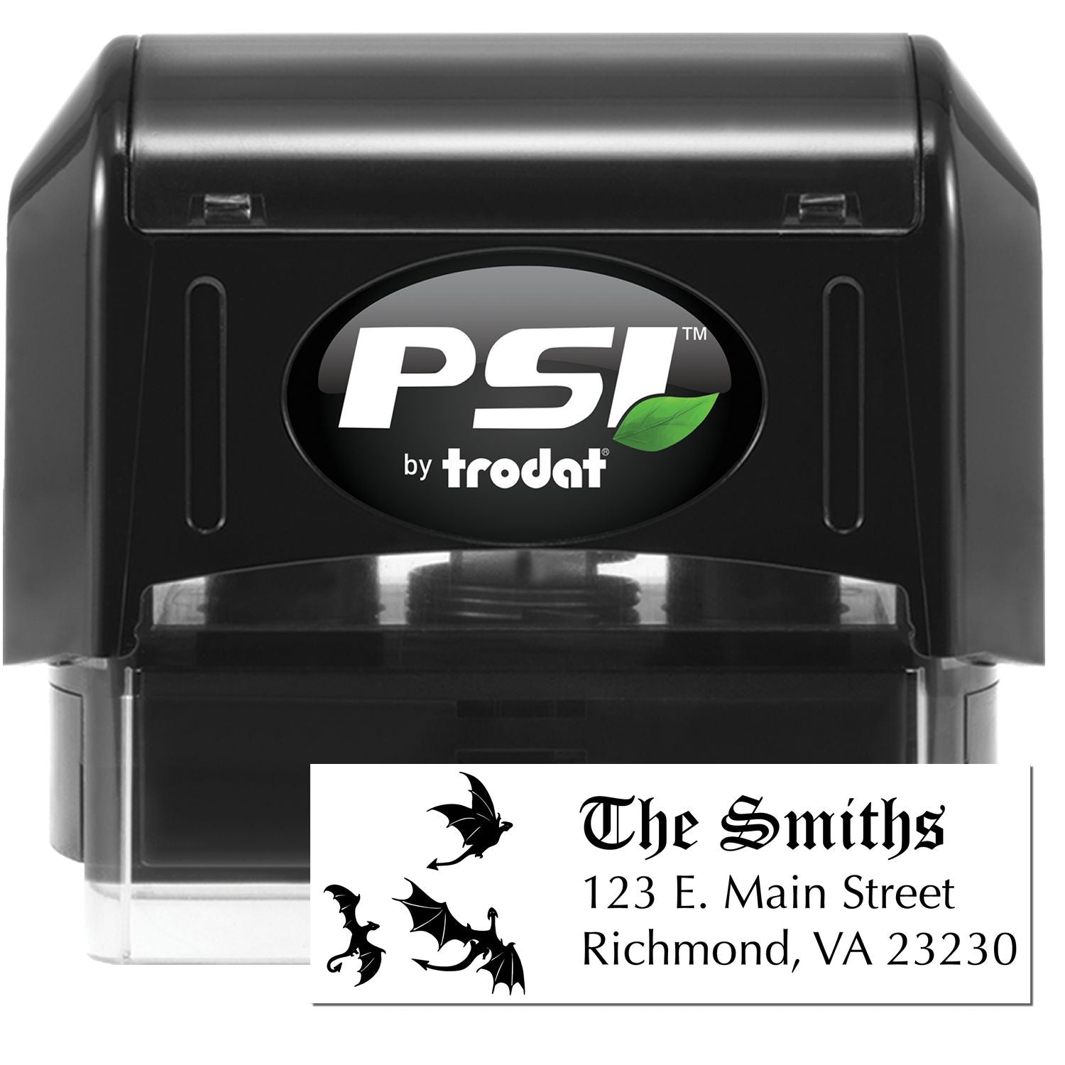 Nemesis Dragon Personalized Mail Pre-Inked Stamp - Engineer Seal Stamps