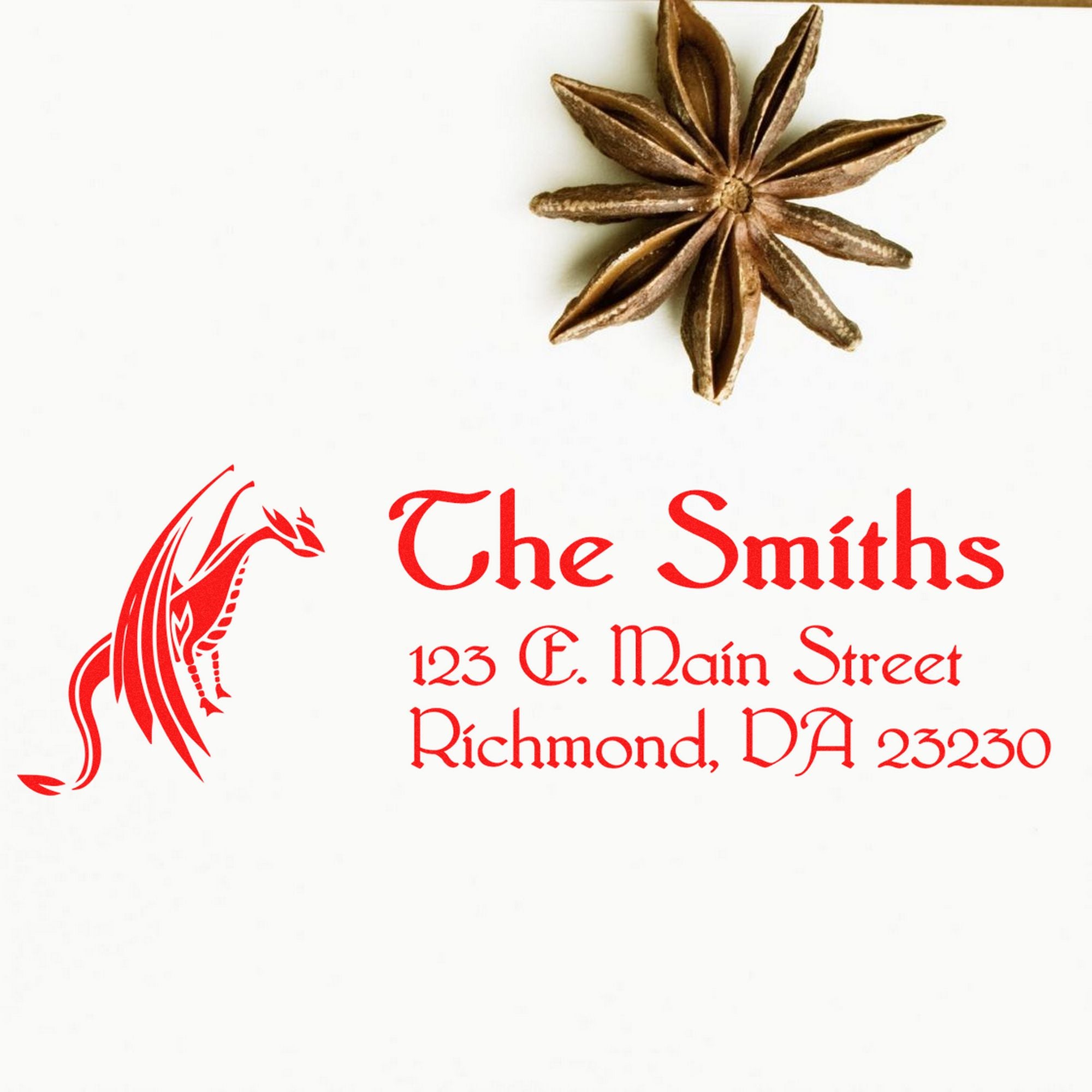 Wrath Dragon Handmade Mail Address Rubber Stamp - Engineer Seal Stamps