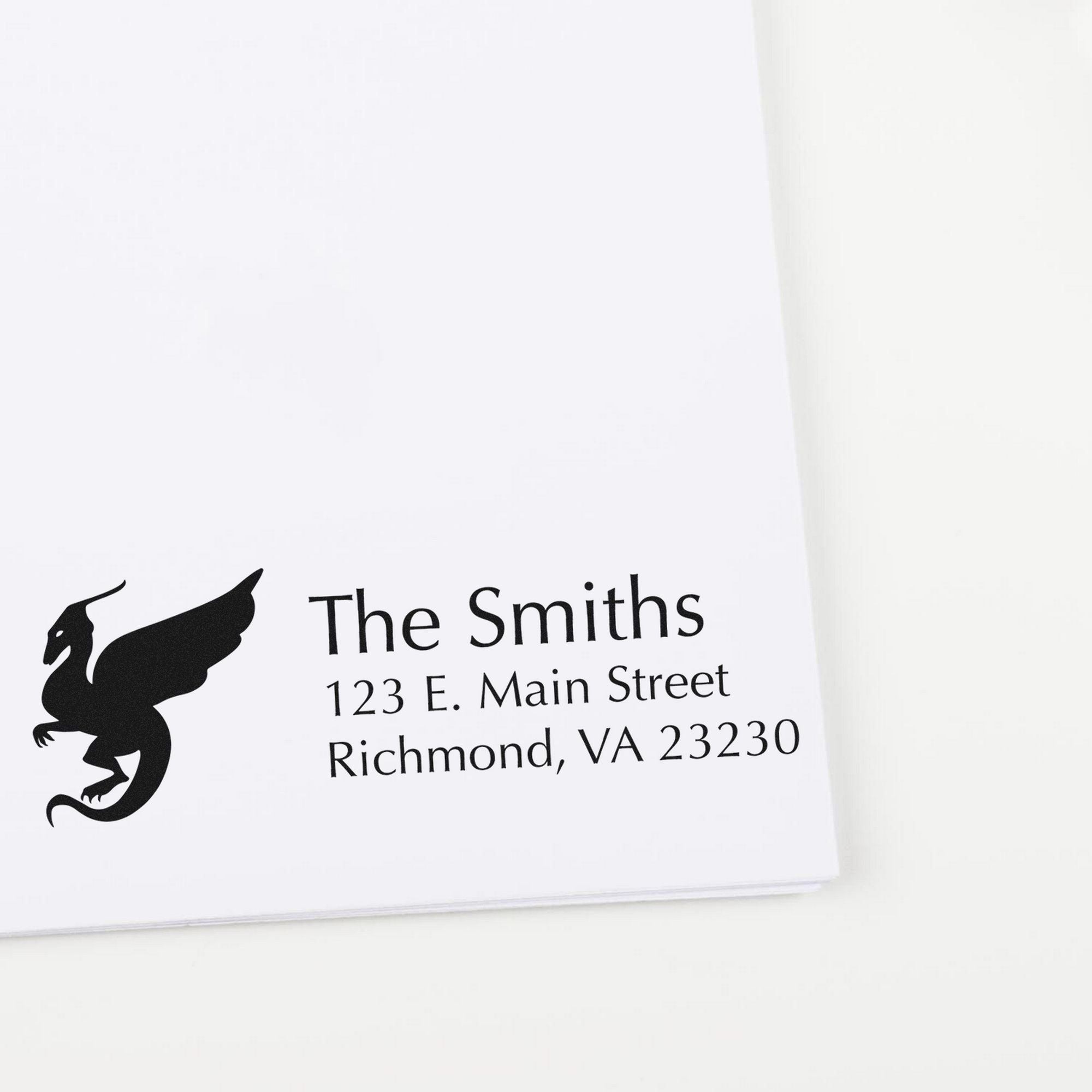 Blade Dragon Personalized New Address Pre-Inked Stamp - Engineer Seal Stamps