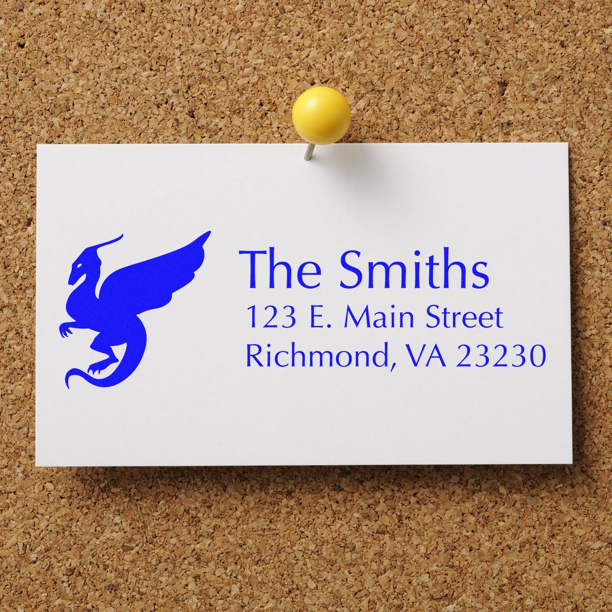 Blade Dragon Personalized New Address Pre-Inked Stamp - Engineer Seal Stamps