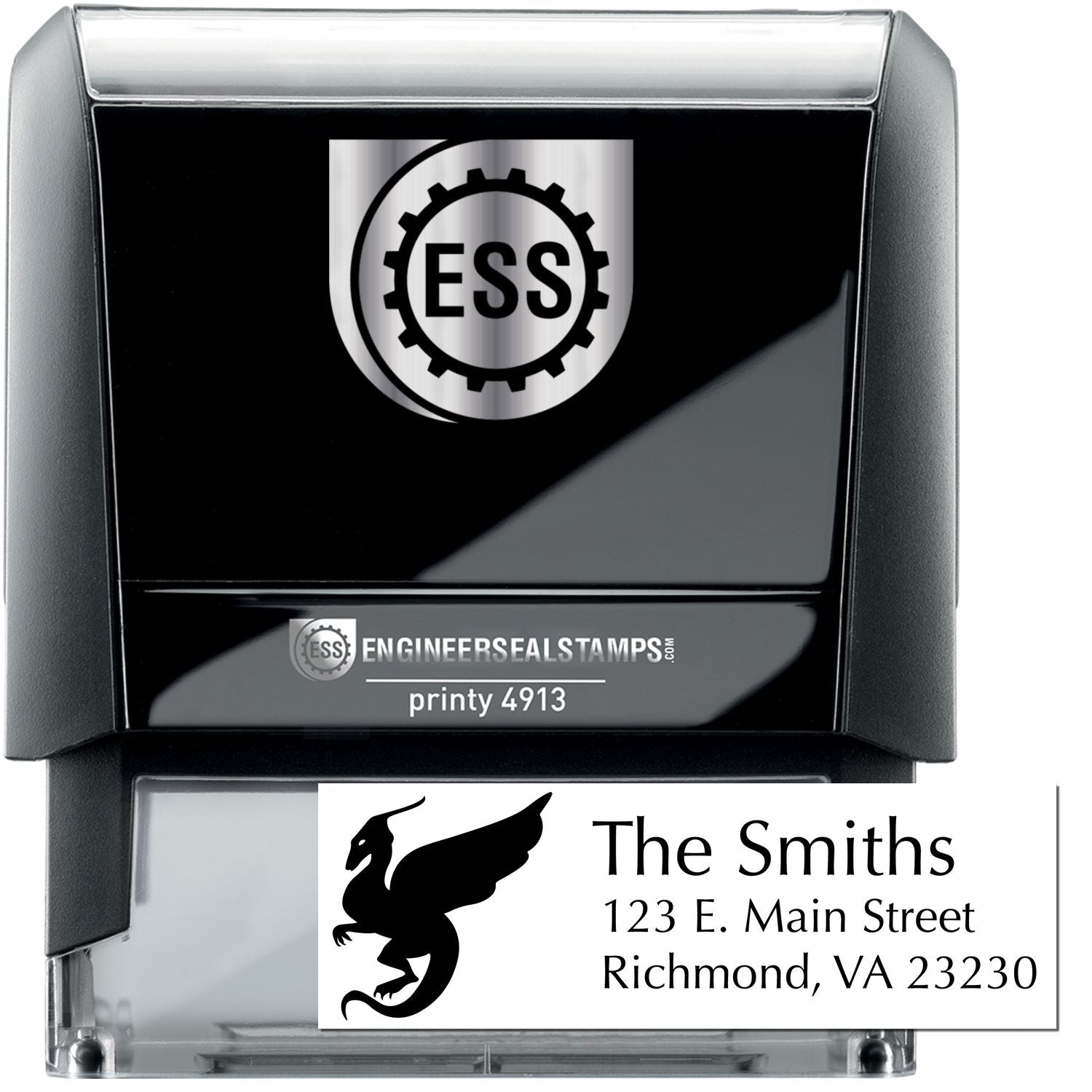 Self-Inking Blade Dragon Customized Mailing Stamp - Engineer Seal Stamps