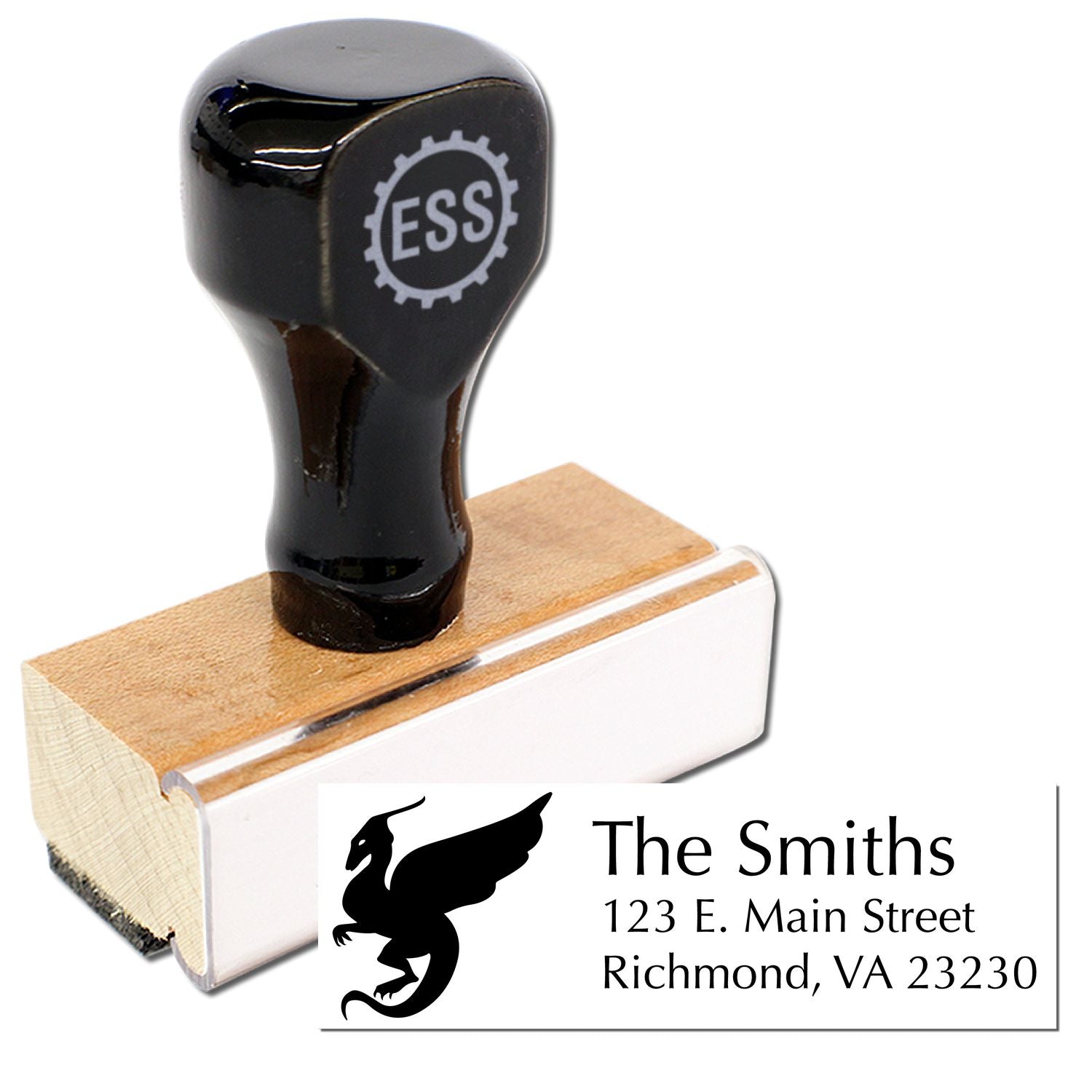 Blade Dragon Handmade New Address Rubber Stamp - Engineer Seal Stamps