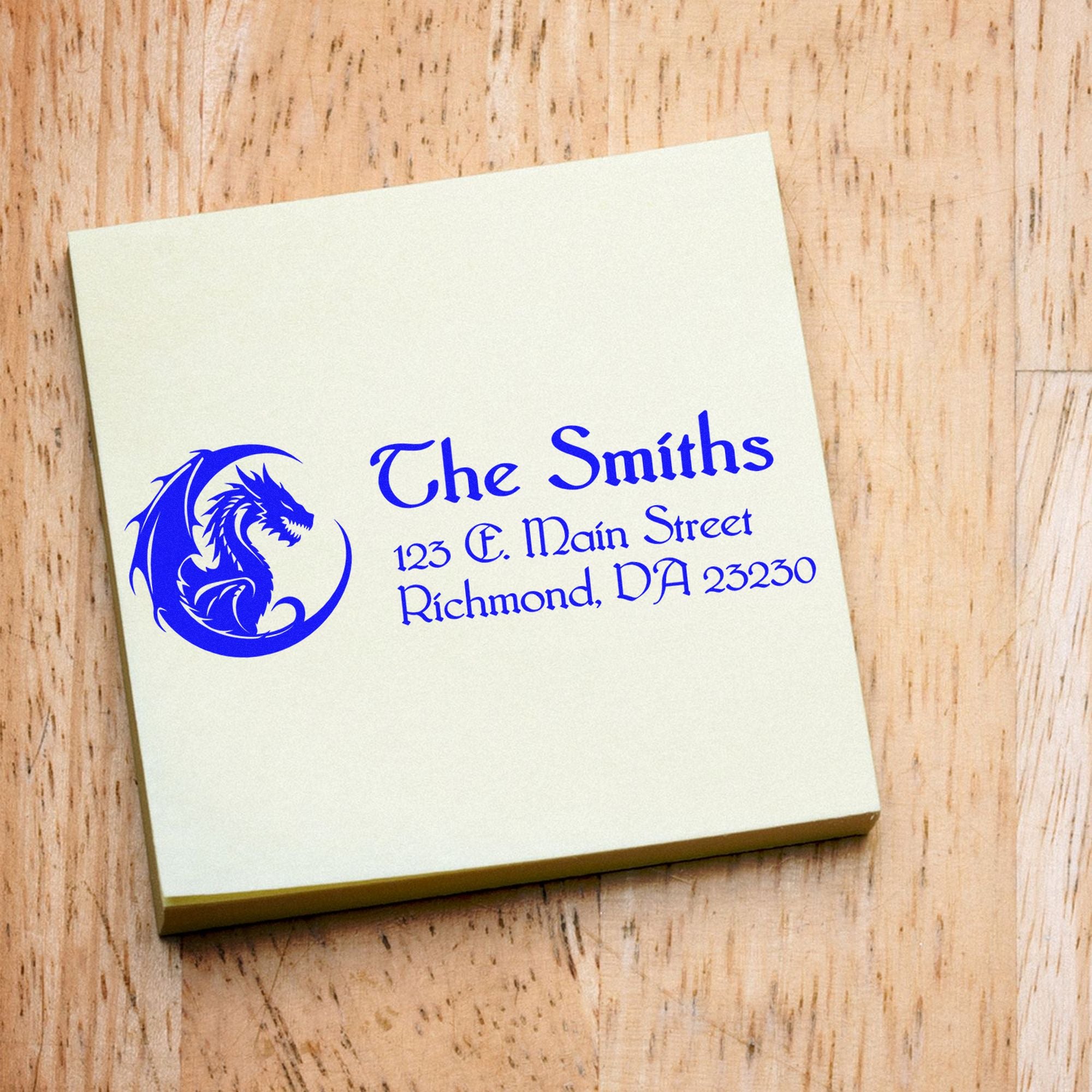 Blitzkrieg Dragon Custom Name and Address Pre-Inked Stamp - Engineer Seal Stamps