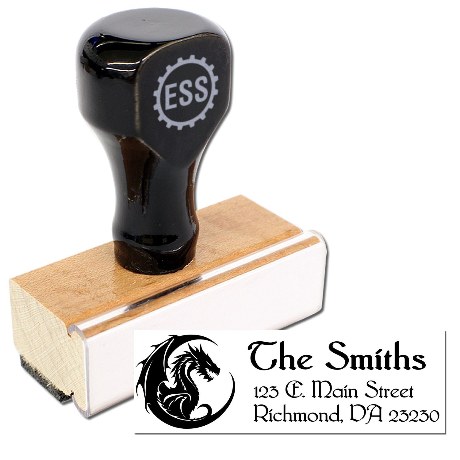 Blitzkrieg Dragon Customize Name and Address Rubber Stamp - Engineer Seal Stamps