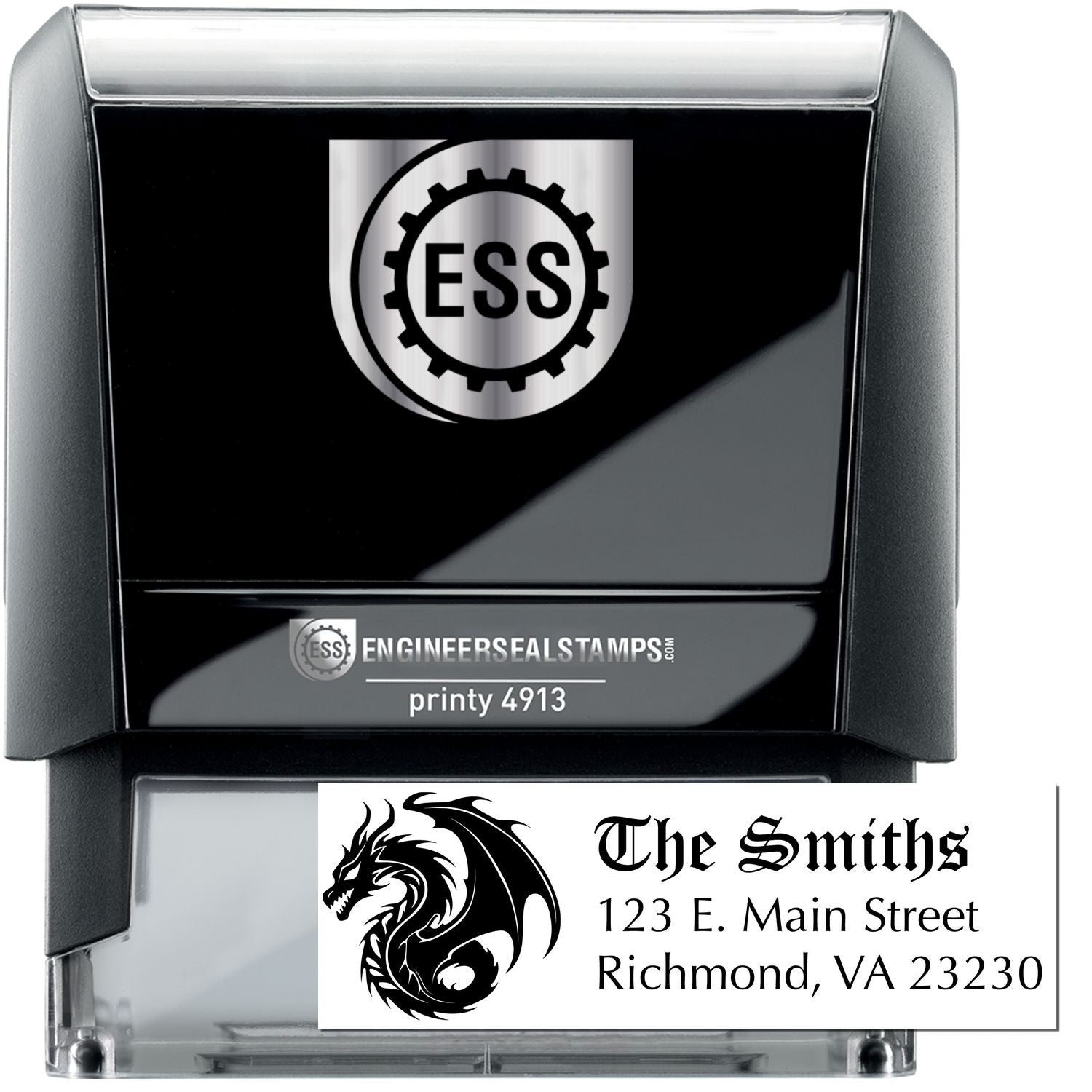 Self-Inking Raven Dragon Customized Home Address For Envelopes Stamp - Engineer Seal Stamps