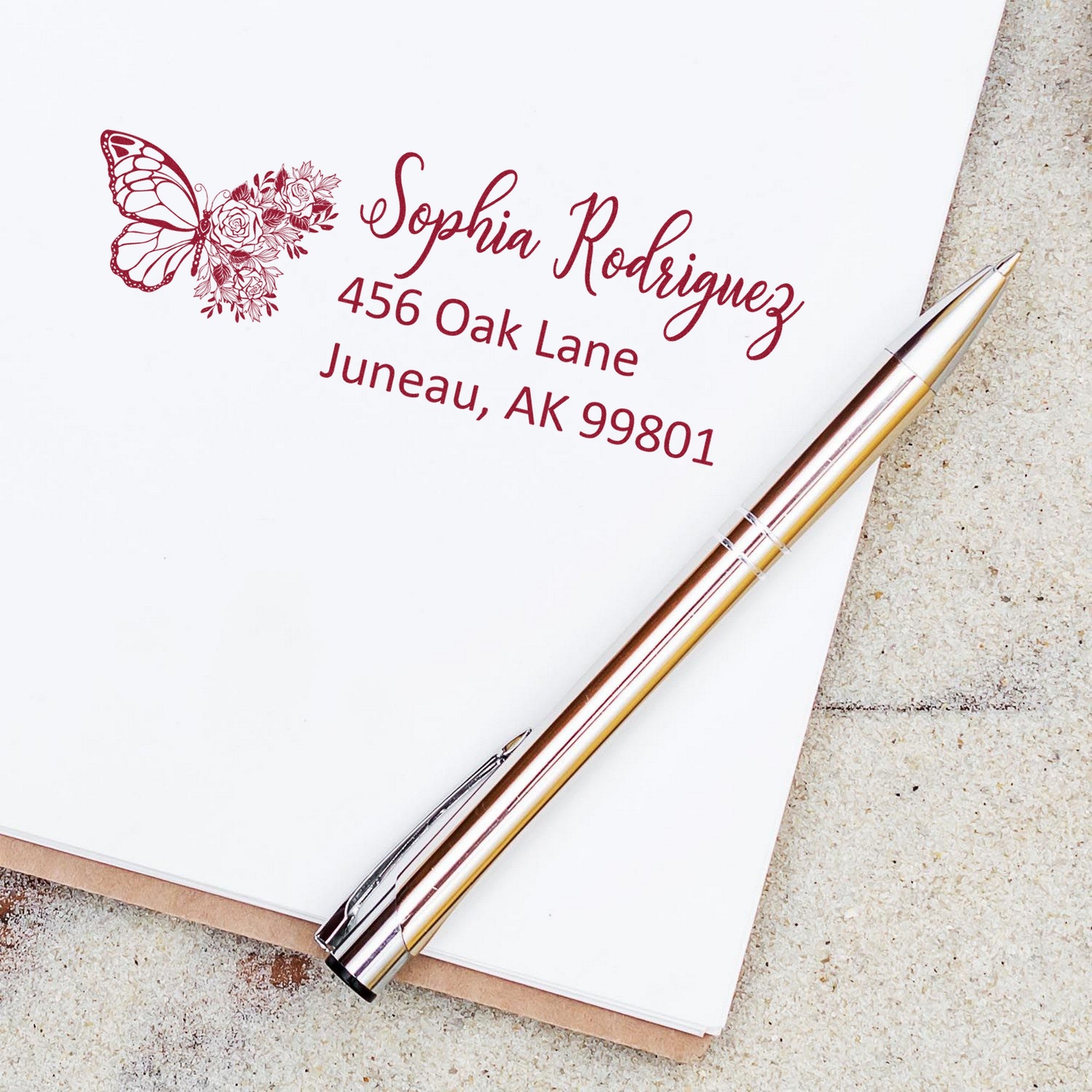 Slim Pre-Inked Swift Breezewing Fairy Handmade Address Stamp - Engineer Seal Stamps