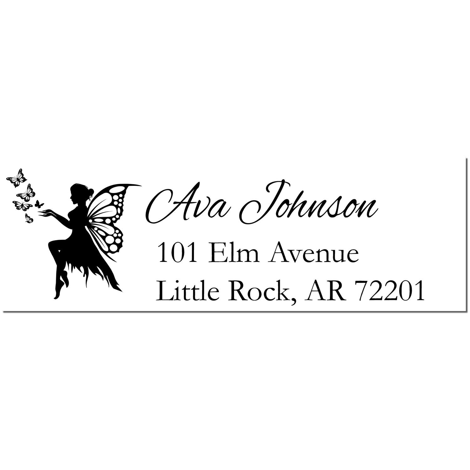 PSI Enchanting Starshimmer Magical Fairy Customized Return Address Pre-Inked Stamp - Engineer Seal Stamps