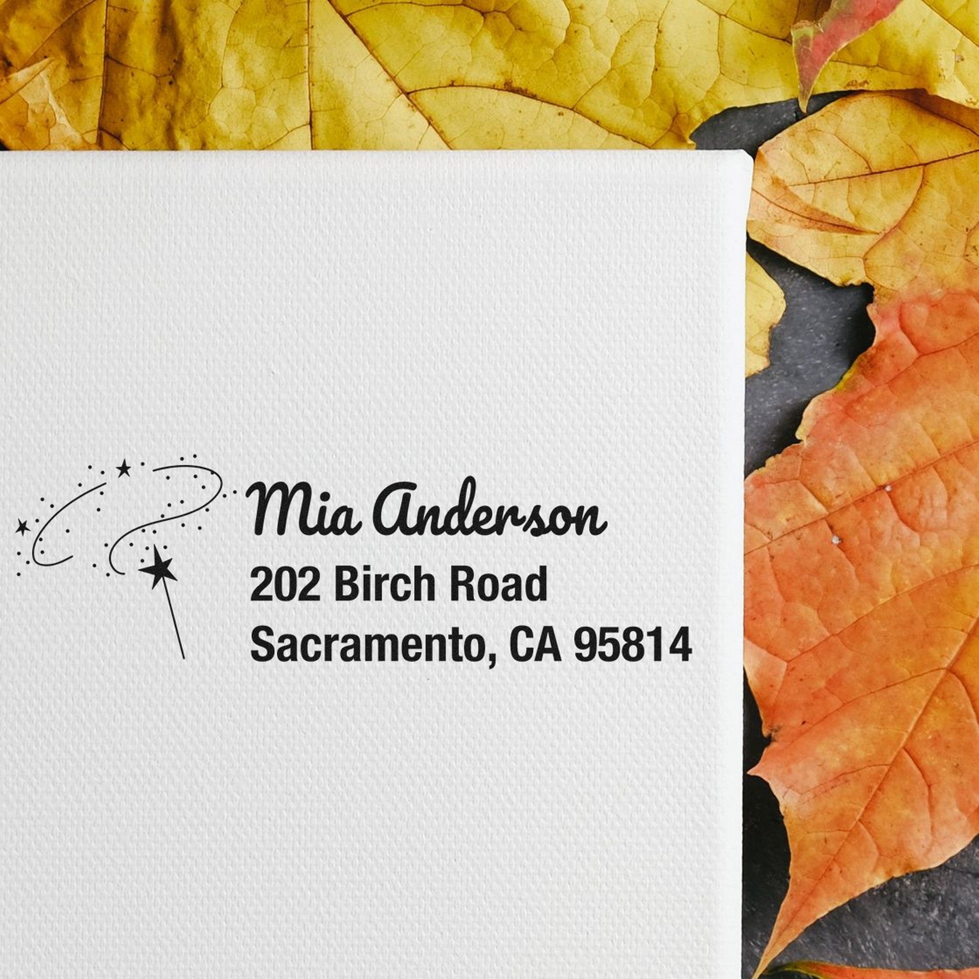 Mysterious Willowspark Fairy Personalized Address Rubber Stamp - Engineer Seal Stamps