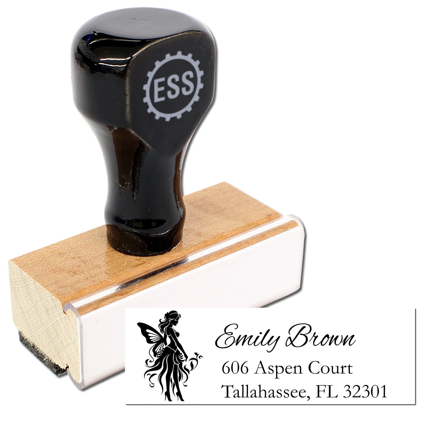 Joyful Sunsprinkle Fairy Personalized Mail Rubber Stamp - Engineer Seal Stamps