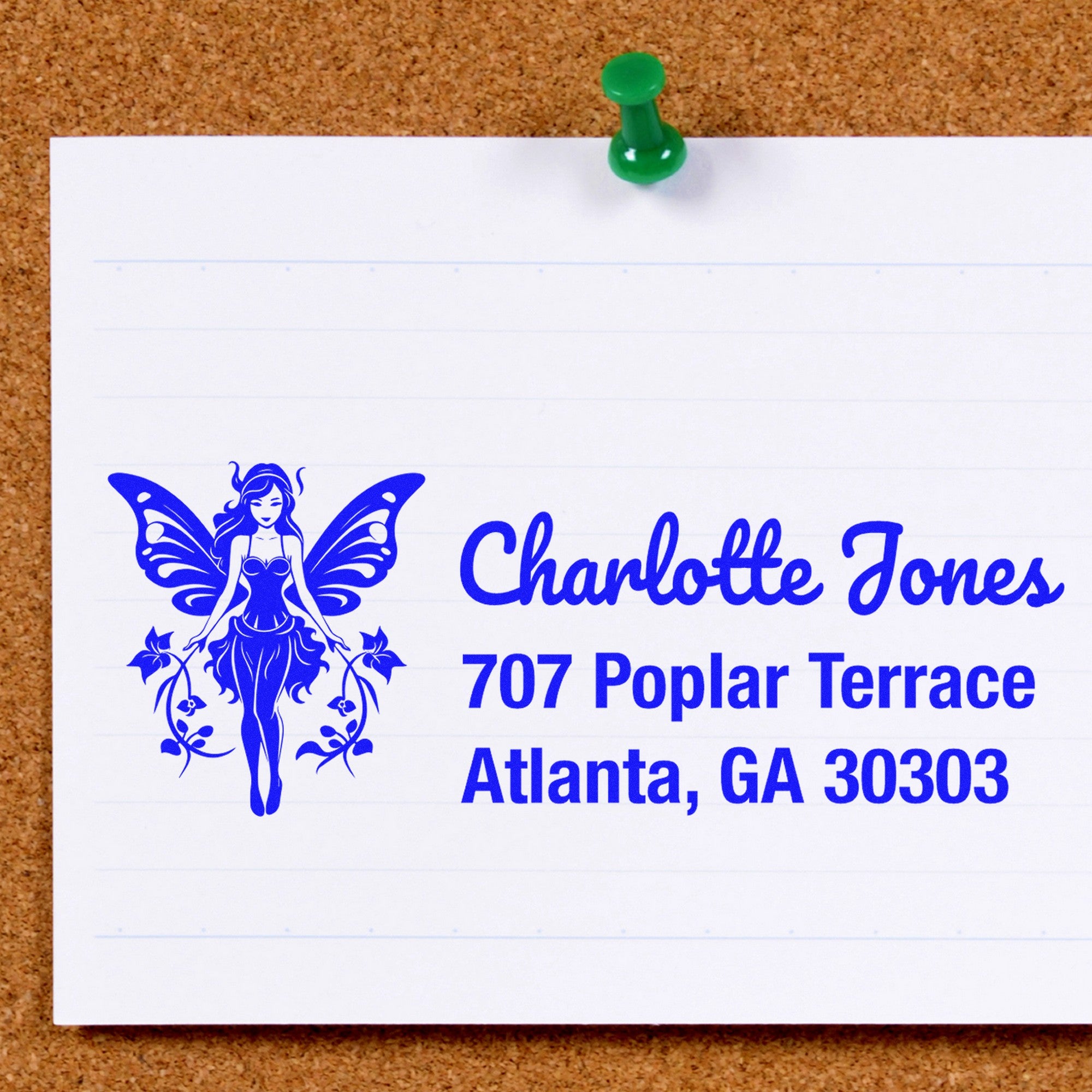 Self-Inking Elegant Frostgleam Mythical Fairy Custom Address Return Stamp - Engineer Seal Stamps