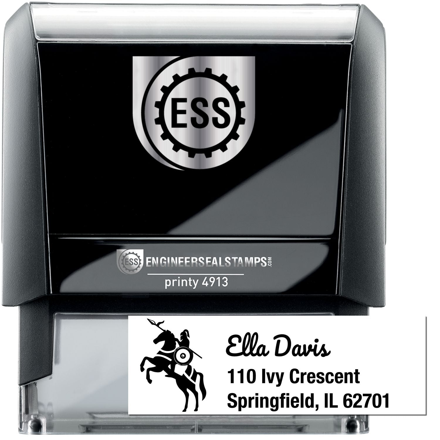 Self-Inking Majestic Starlight Equestrian Custom New Address Stamp - Engineer Seal Stamps