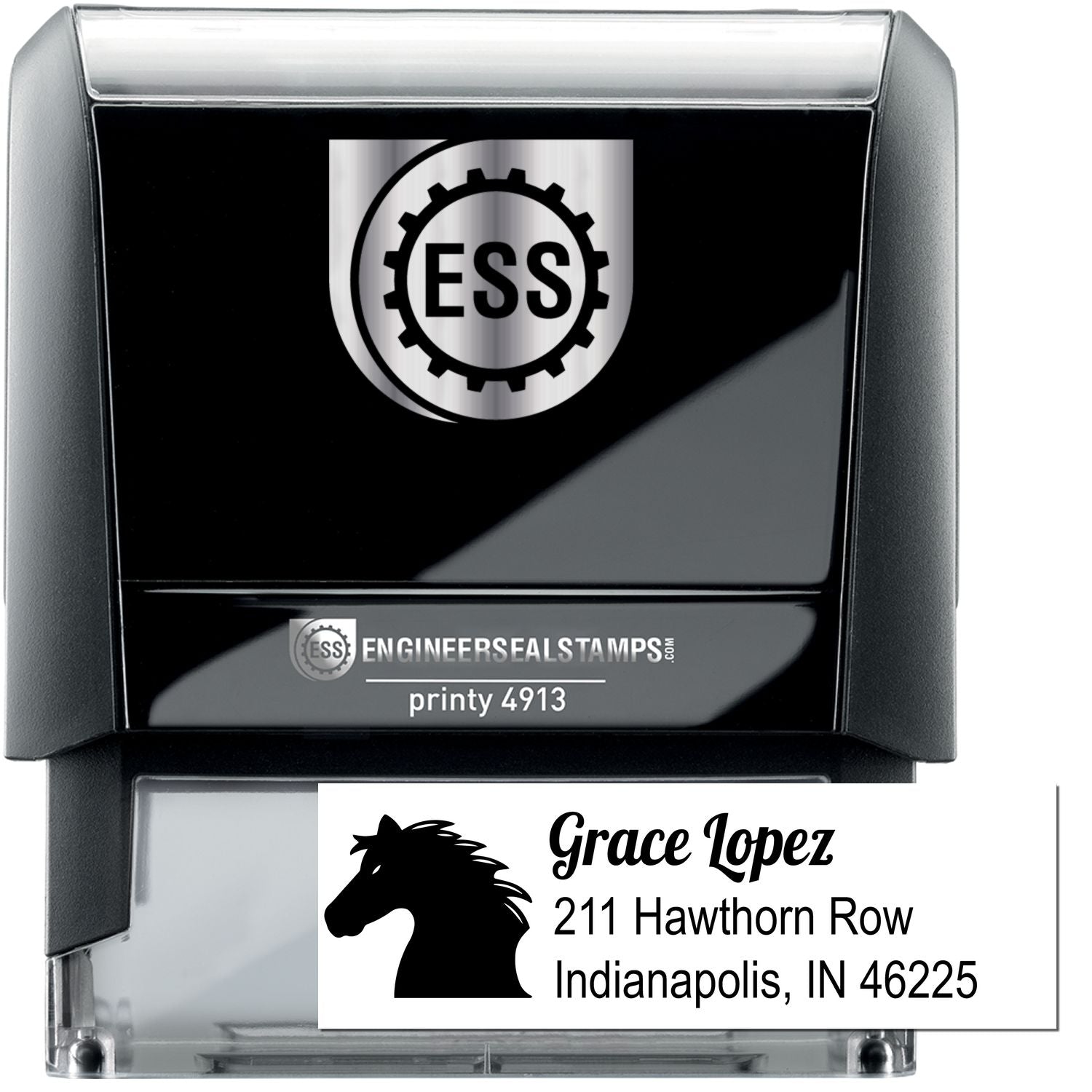 Self-Inking Swift Thunder Equestrian Custom Home Address For Envelopes Stamp - Engineer Seal Stamps