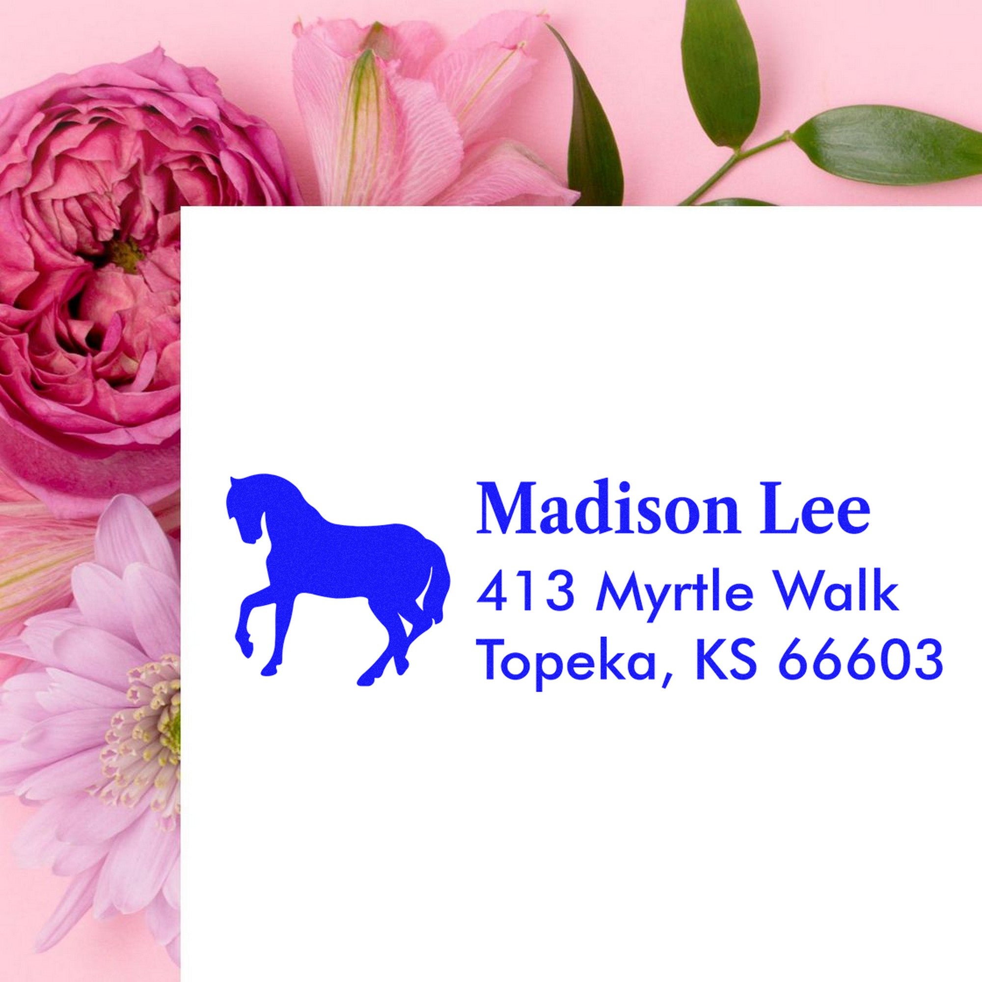 Noble Spirit Horse Customize Mailing Rubber Stamp - Engineer Seal Stamps