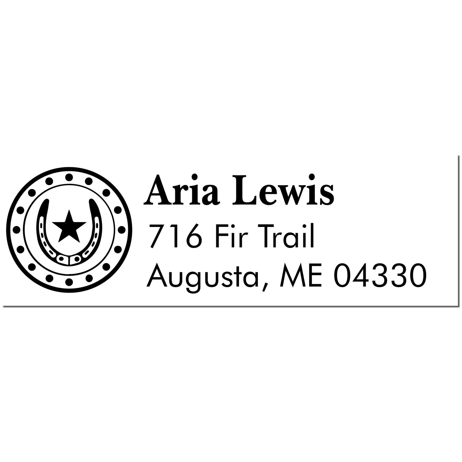 All The Luck Horse Customize Address Return Rubber Stamp - Engineer Seal Stamps