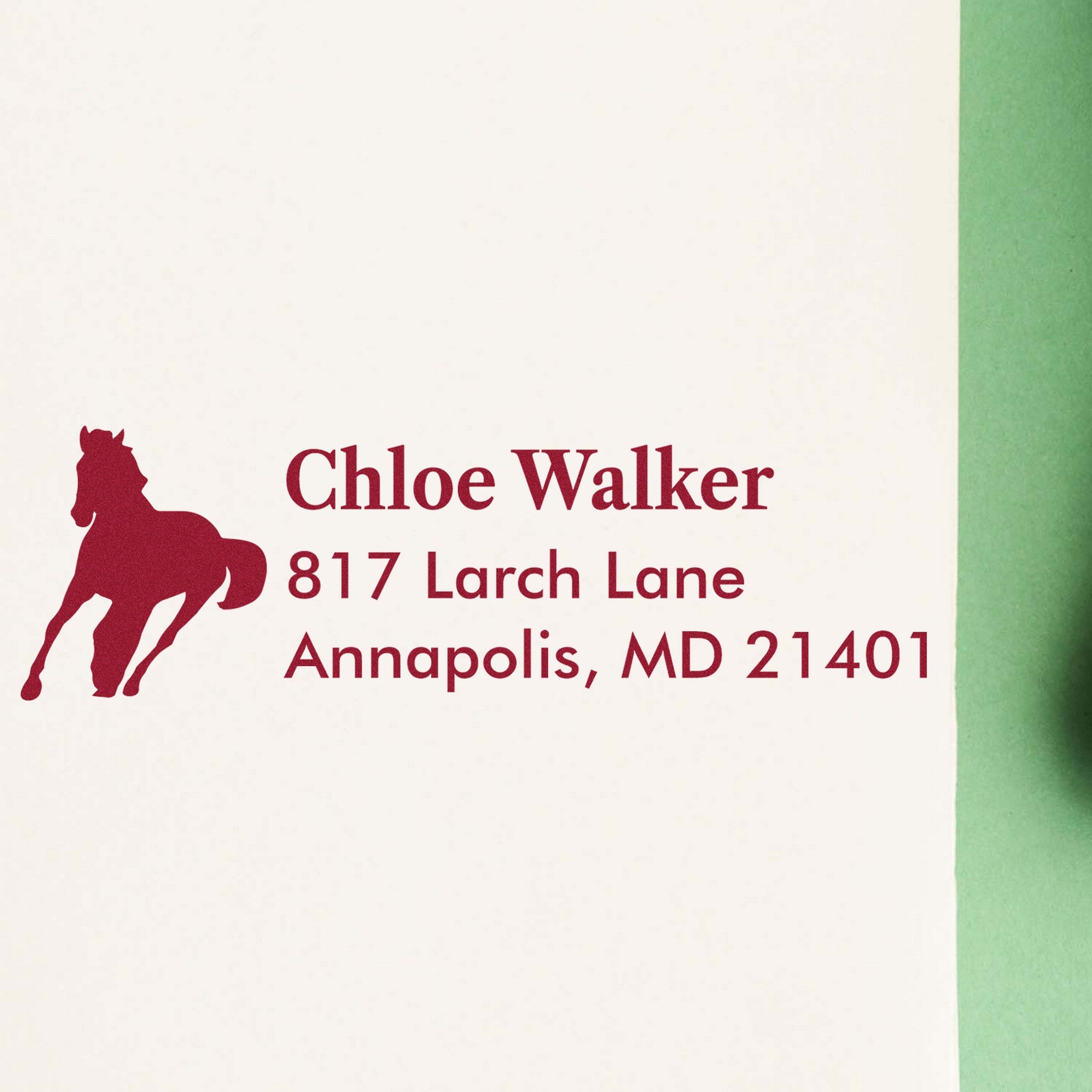 Self-Inking Steady Clipper Equestrian Customized Mail Stamp - Engineer Seal Stamps