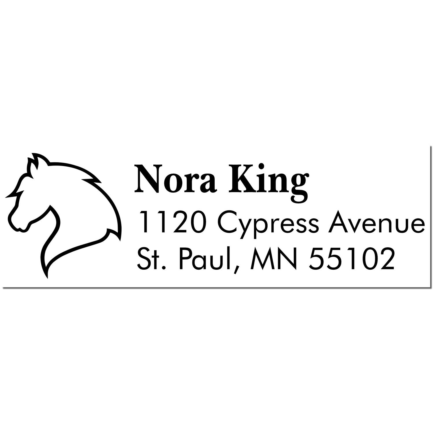 Mystic Shadow Horse Customize Home Address For Envelopes Rubber Stamp - Engineer Seal Stamps