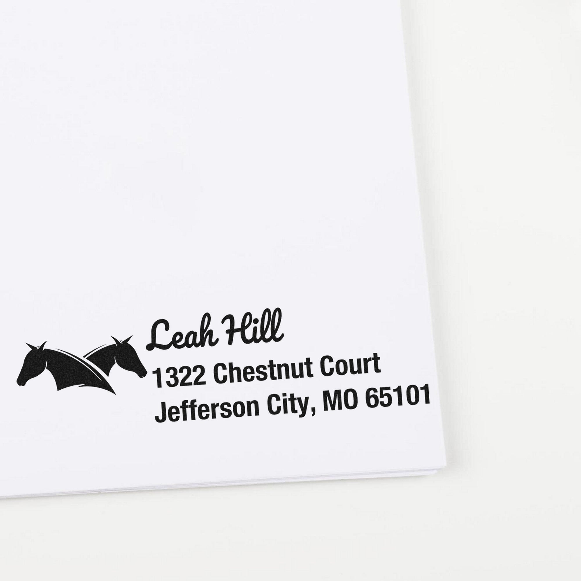 Regal Majesty Horse Customizable Address Rubber Stamp - Engineer Seal Stamps