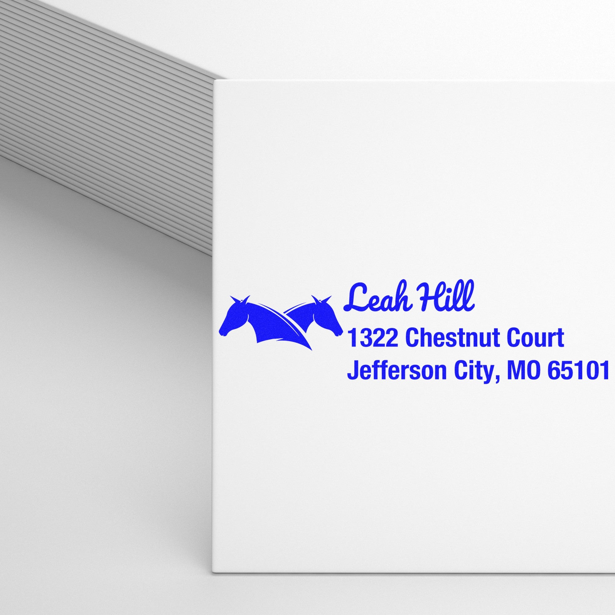 Self-Inking Regal Majesty Equestrian Customized New Address Stamp - Engineer Seal Stamps