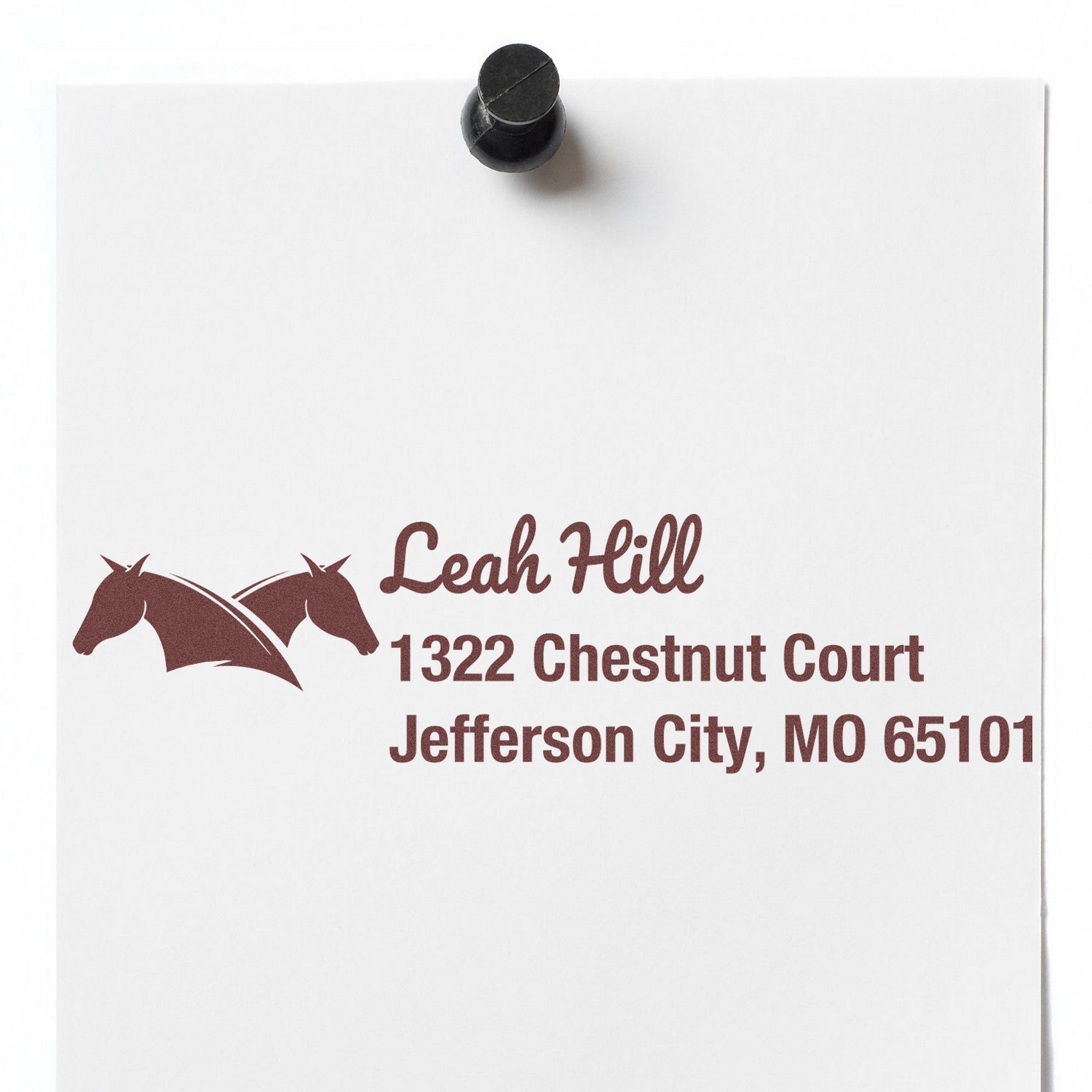 PSI Regal Majesty Steed Personalized Address Return Pre-Inked Stamp - Engineer Seal Stamps