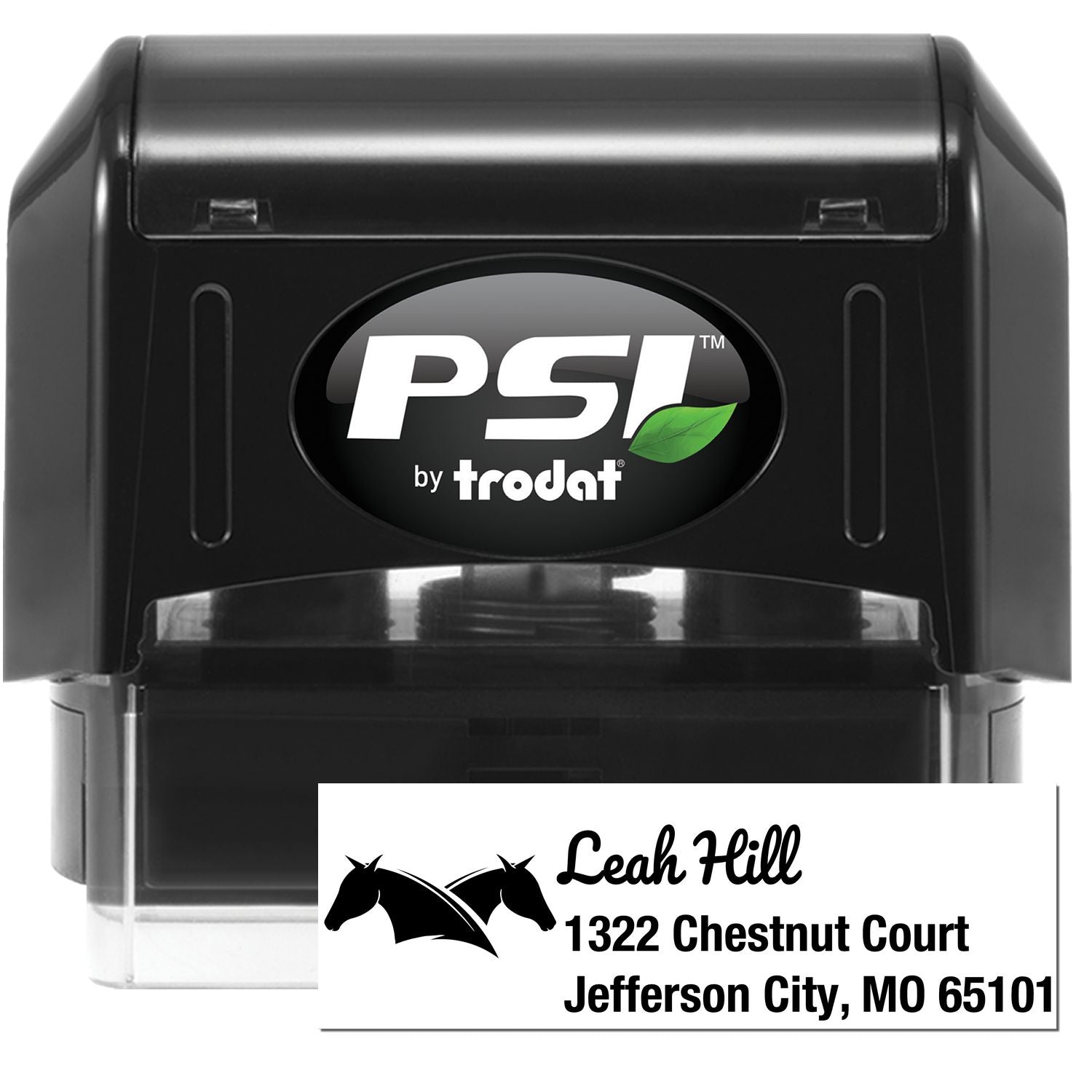 PSI Regal Majesty Steed Personalized Address Return Pre-Inked Stamp - Engineer Seal Stamps