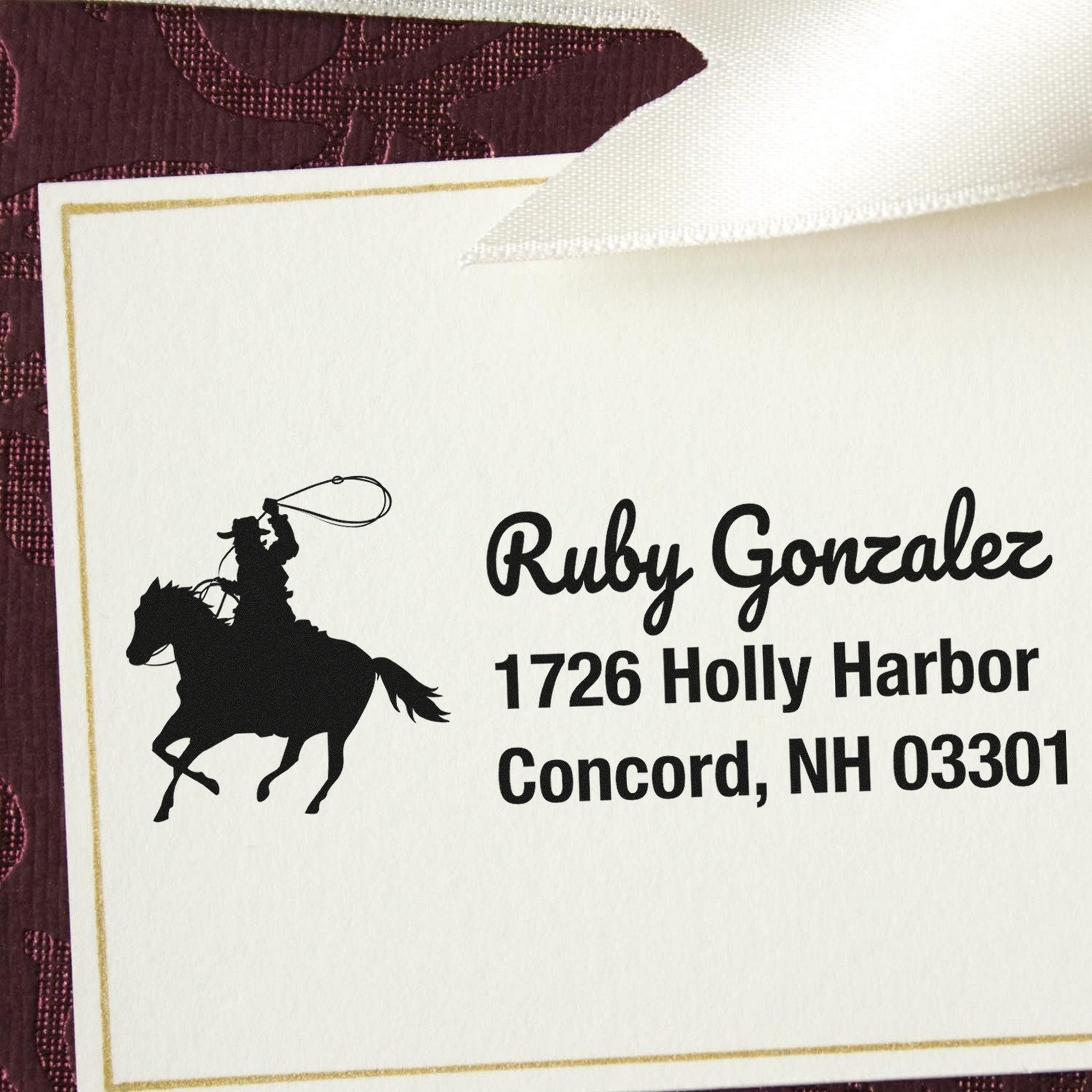 Shining Pearl Horse Customizable Mail Rubber Stamp - Engineer Seal Stamps