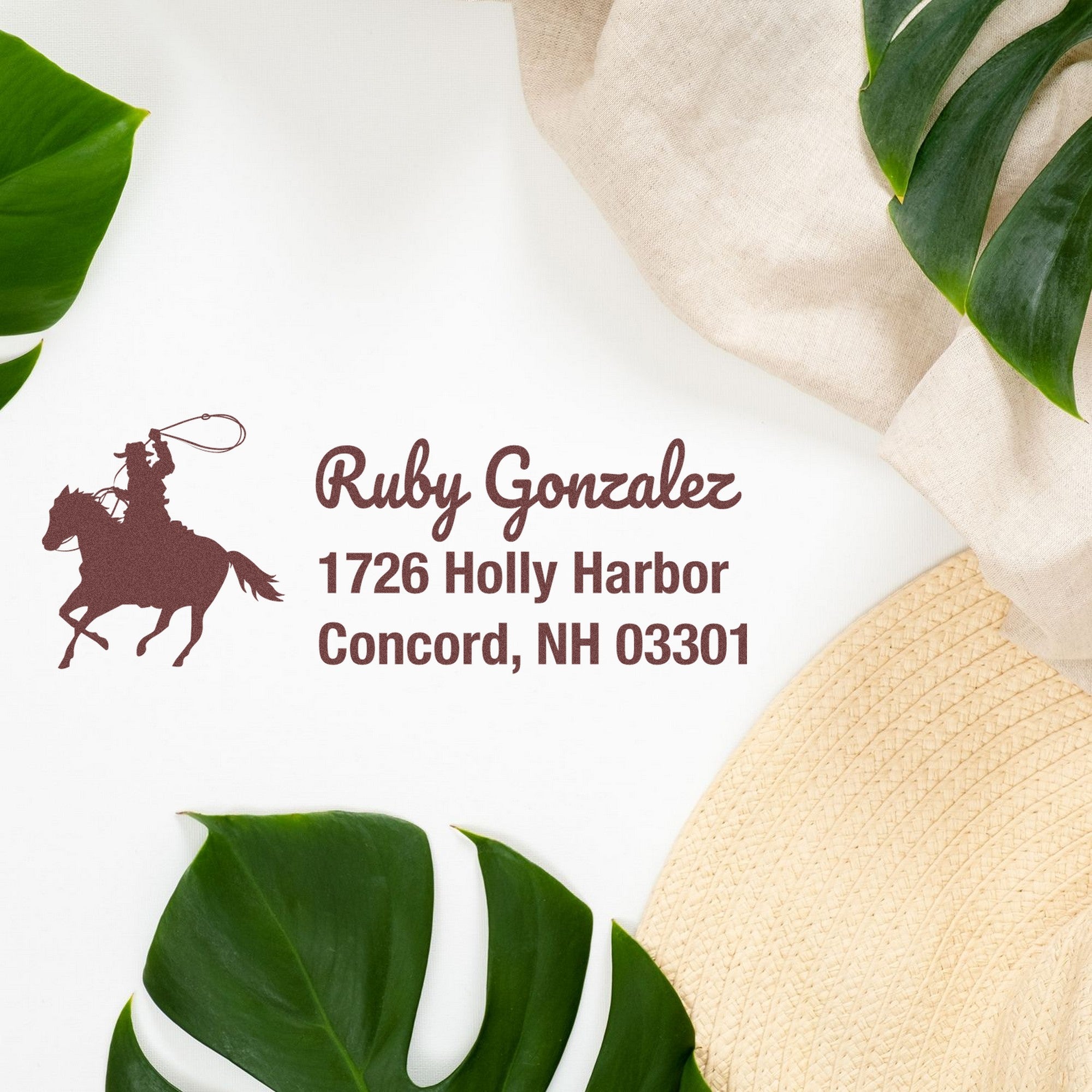 Self-Inking Shining Pearl Equestrian Handmade Return Address Stamp - Engineer Seal Stamps