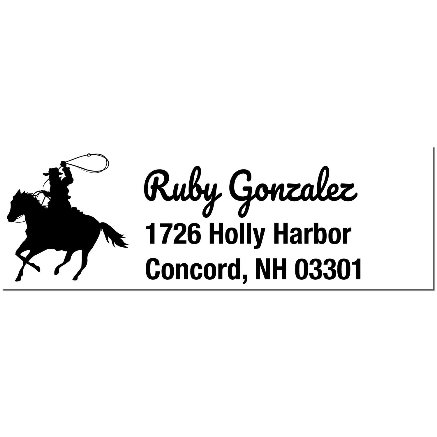 PSI Shining Pearl Steed Personalized Home Address For Envelopes Pre-Inked Stamp - Engineer Seal Stamps