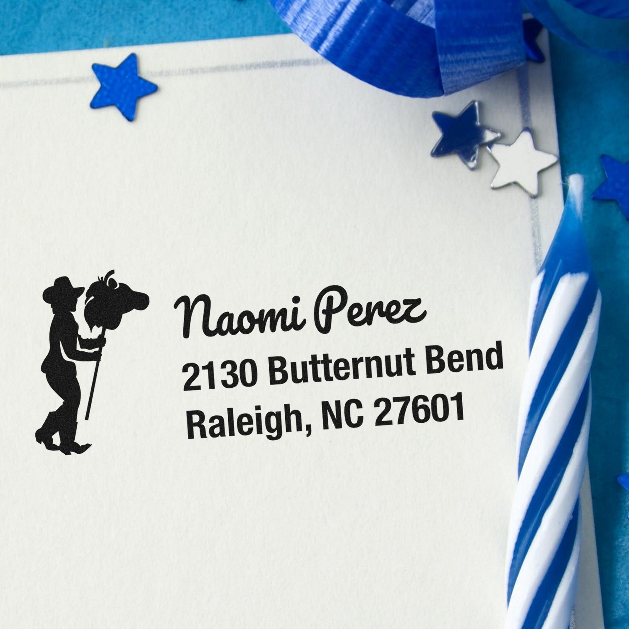 Loyal Buddy Horse Customizable Mail Address Rubber Stamp - Engineer Seal Stamps
