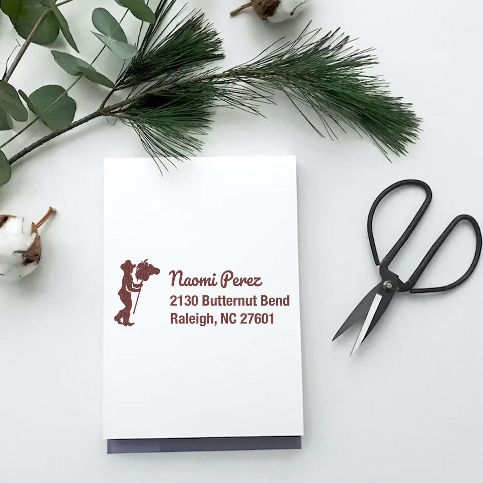 PSI Loyal Buddy Steed Custom Name and Address Pre-Inked Stamp - Engineer Seal Stamps