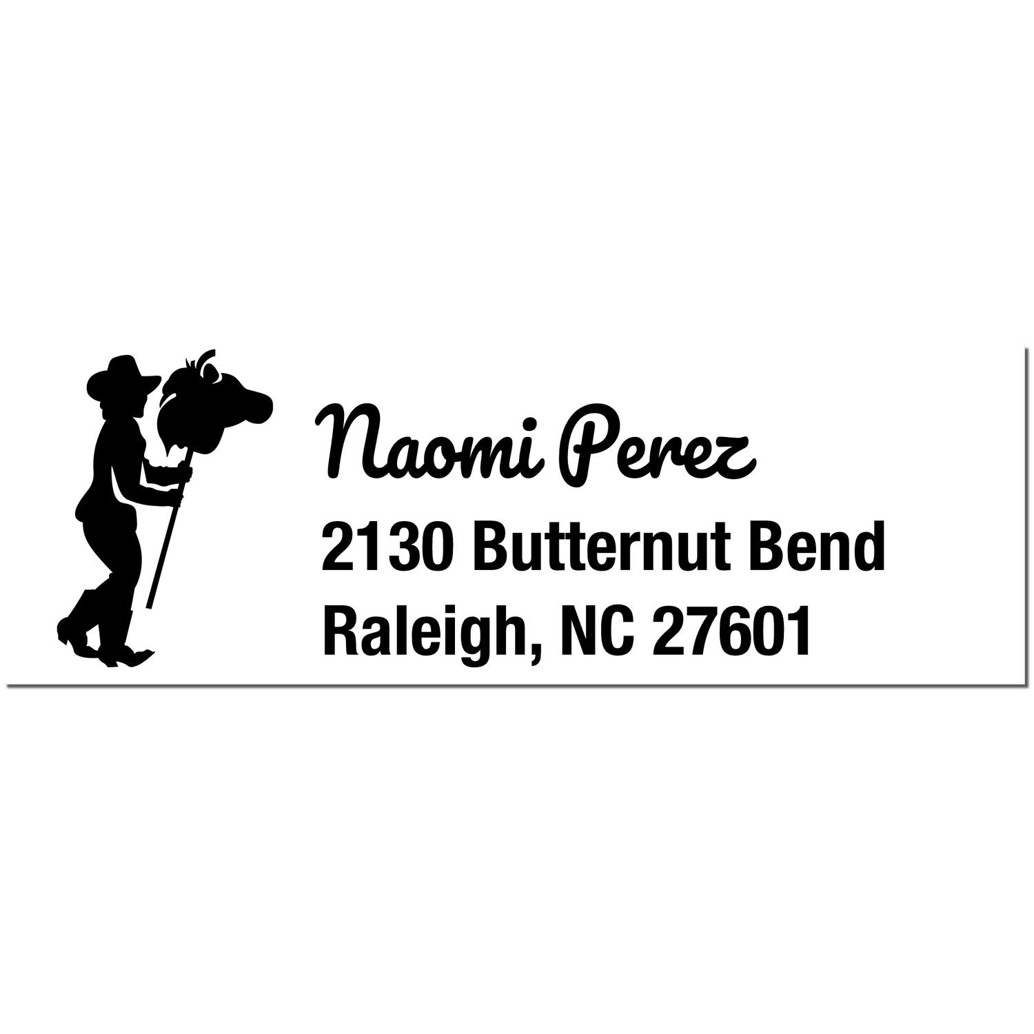 Loyal Buddy Horse Customizable Mail Address Rubber Stamp - Engineer Seal Stamps