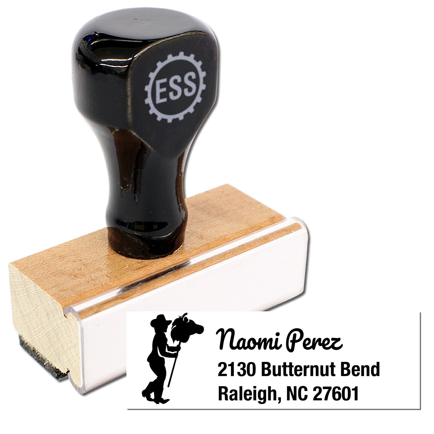 Loyal Buddy Horse Customizable Mail Address Rubber Stamp - Engineer Seal Stamps
