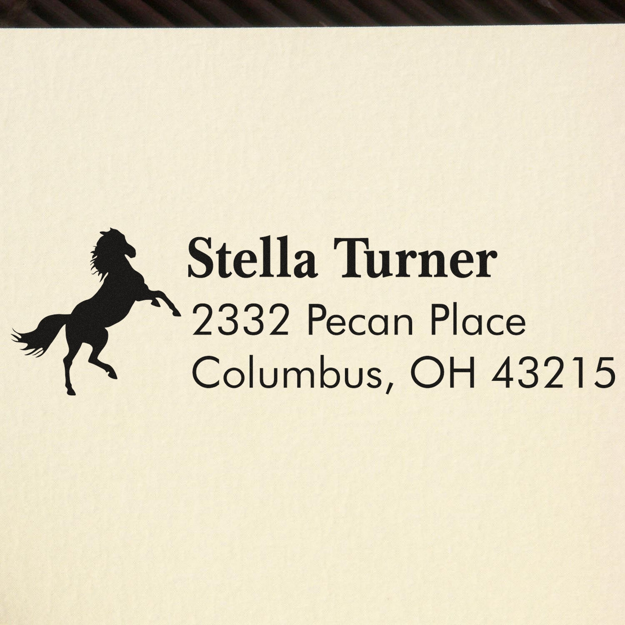 Graceful Willow Horse Customizable Home Address For Envelopes Rubber Stamp - Engineer Seal Stamps