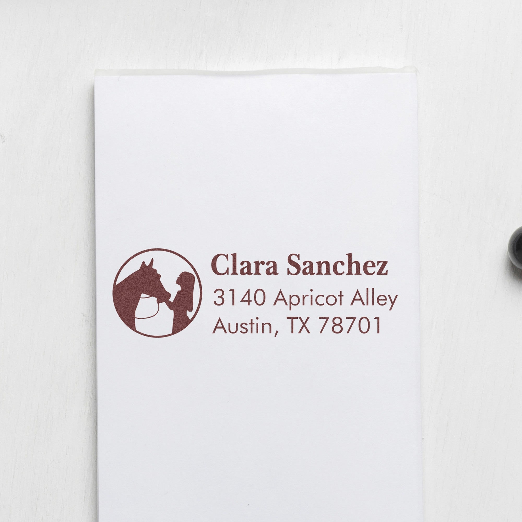 Dreamy Stardust Horse Personalized Address Return Rubber Stamp - Engineer Seal Stamps