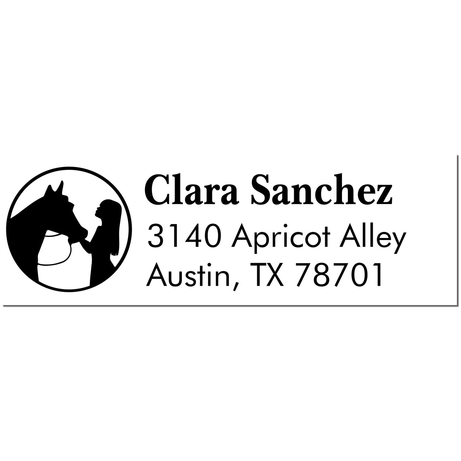 Dreamy Stardust Horse Personalized Address Return Rubber Stamp - Engineer Seal Stamps