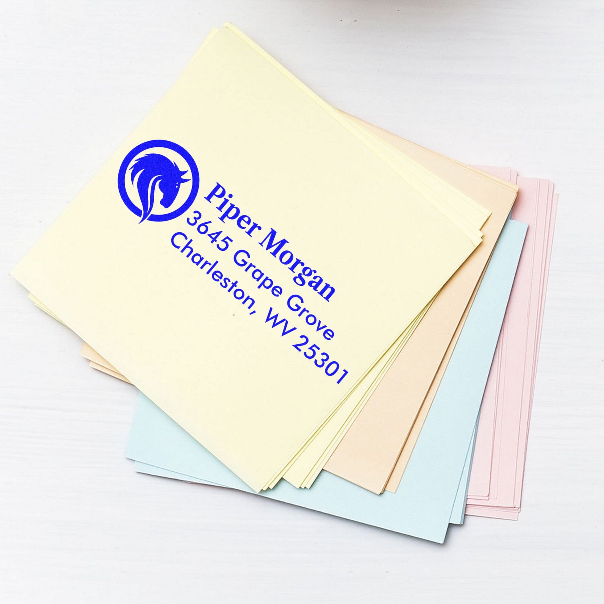 Self-Inking Glorious Glory Equestrian Customize Mail Address Stamp - Engineer Seal Stamps